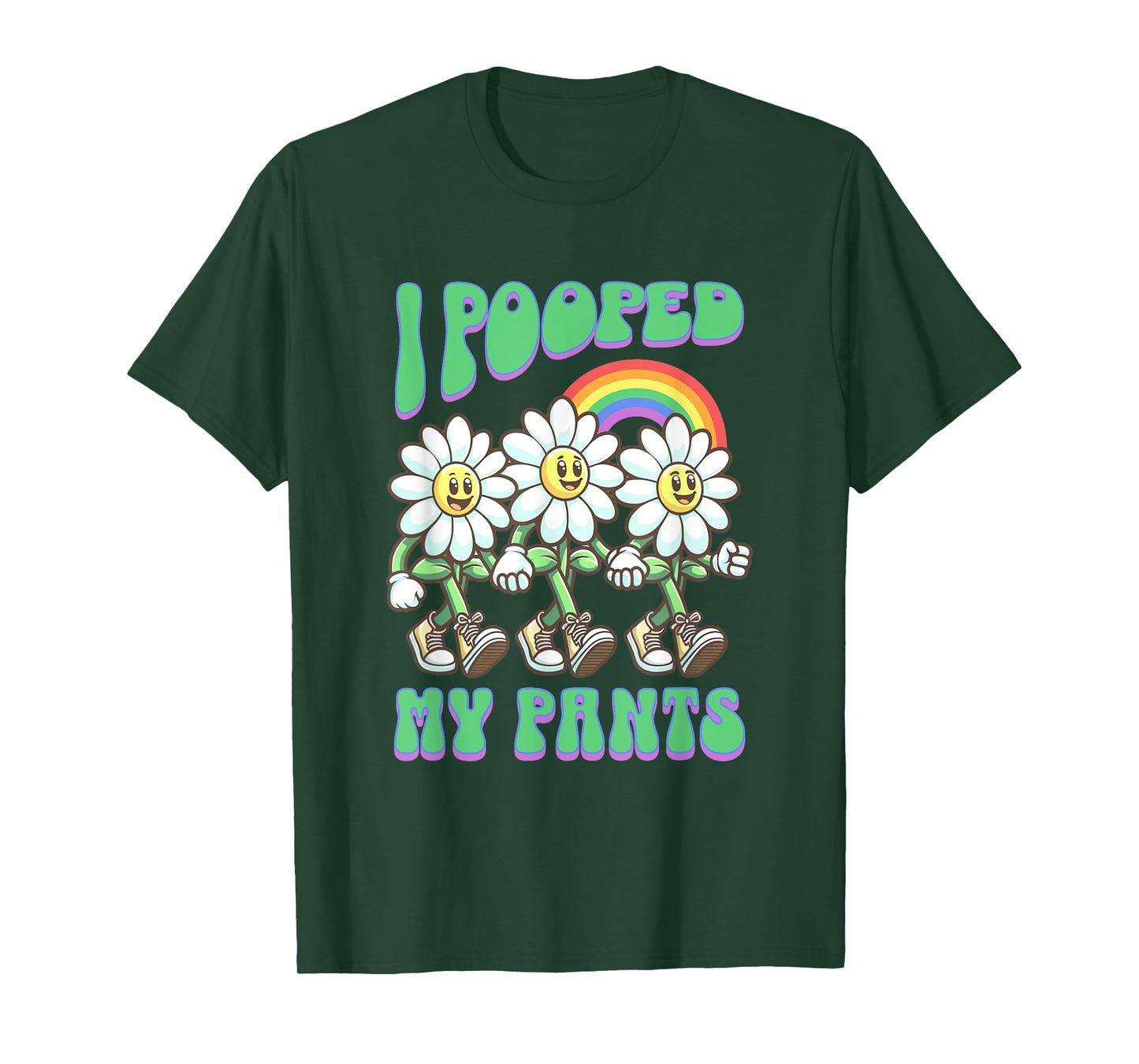 I Pooped My Pants Funny Flowers Toilet Adult Humor Meme T-Shirt