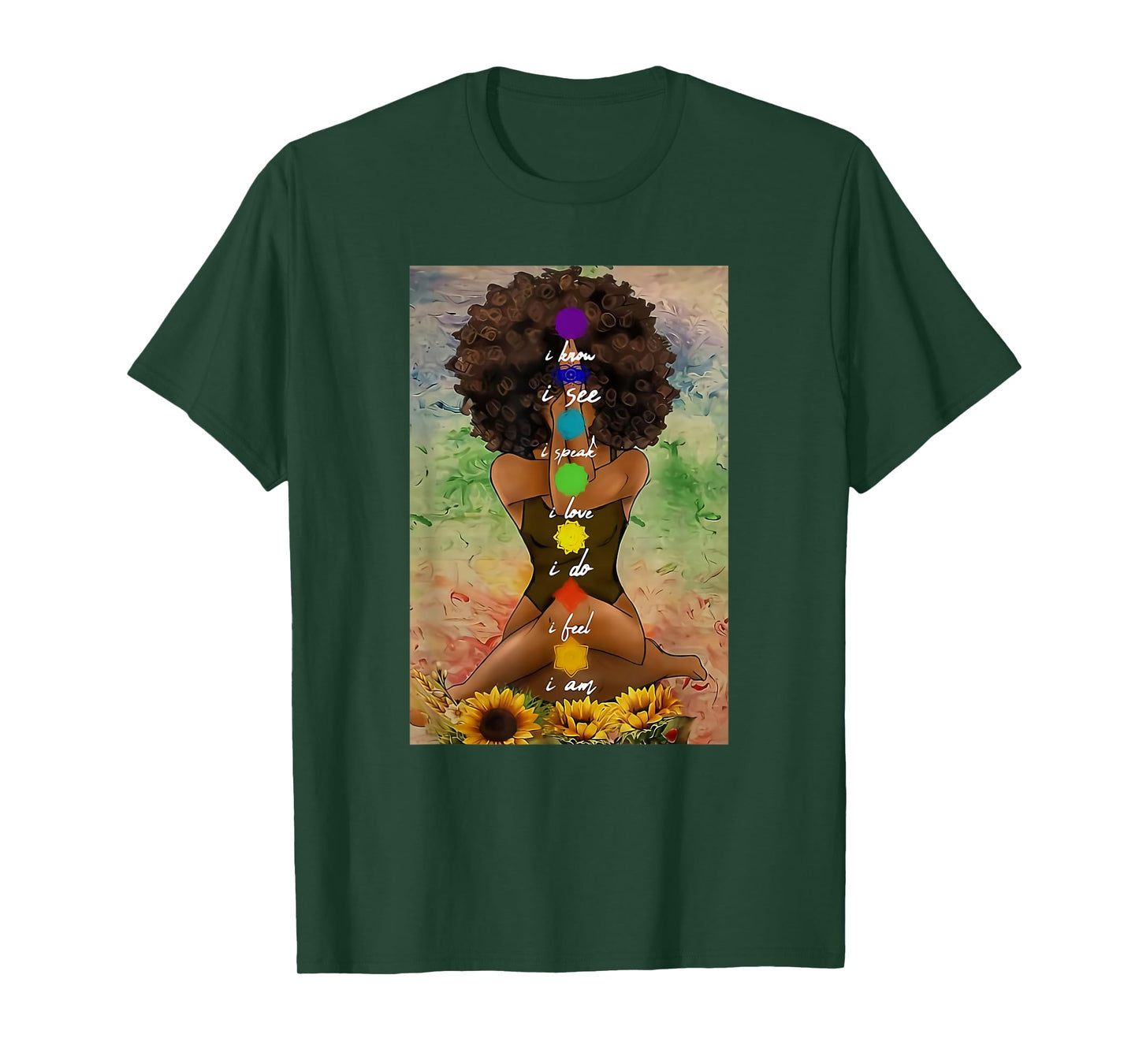 Yoga African American Wall Art T-Shirt