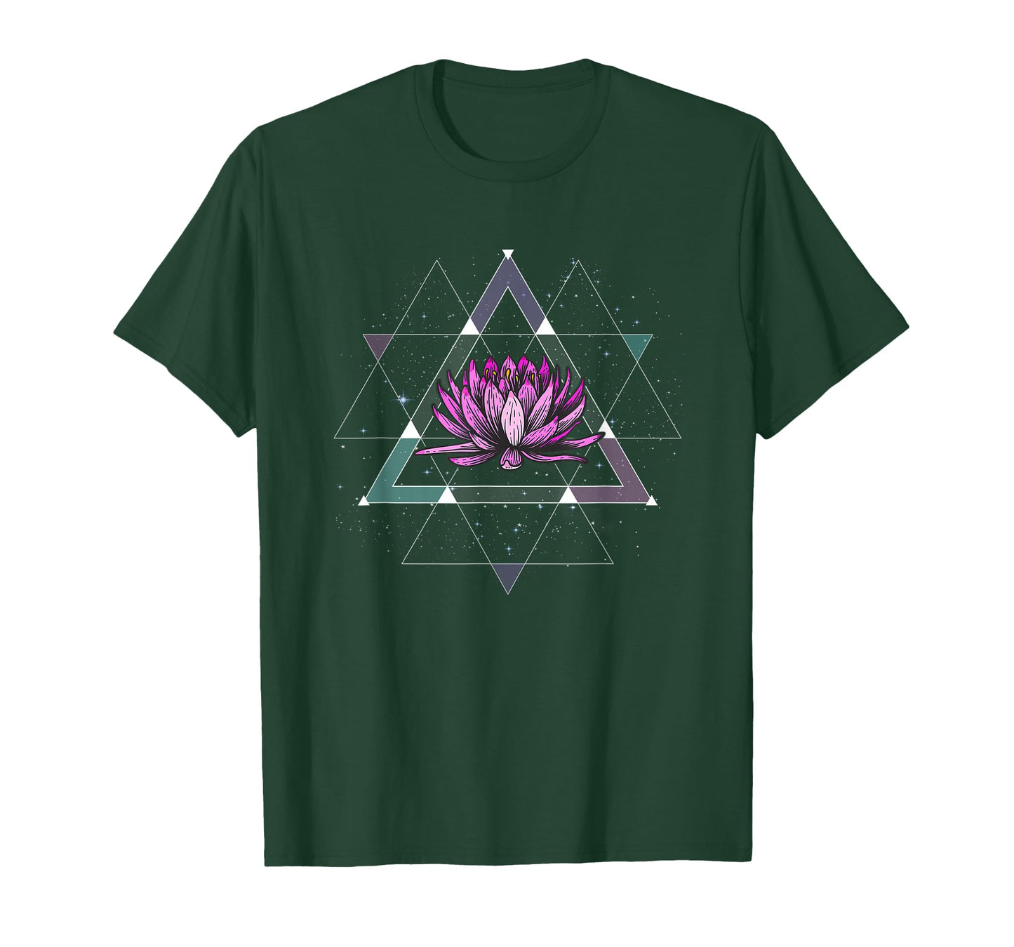 Lotus Flower Sacred Geometry Yoga Meditation Spiritual Zen T-Shirt