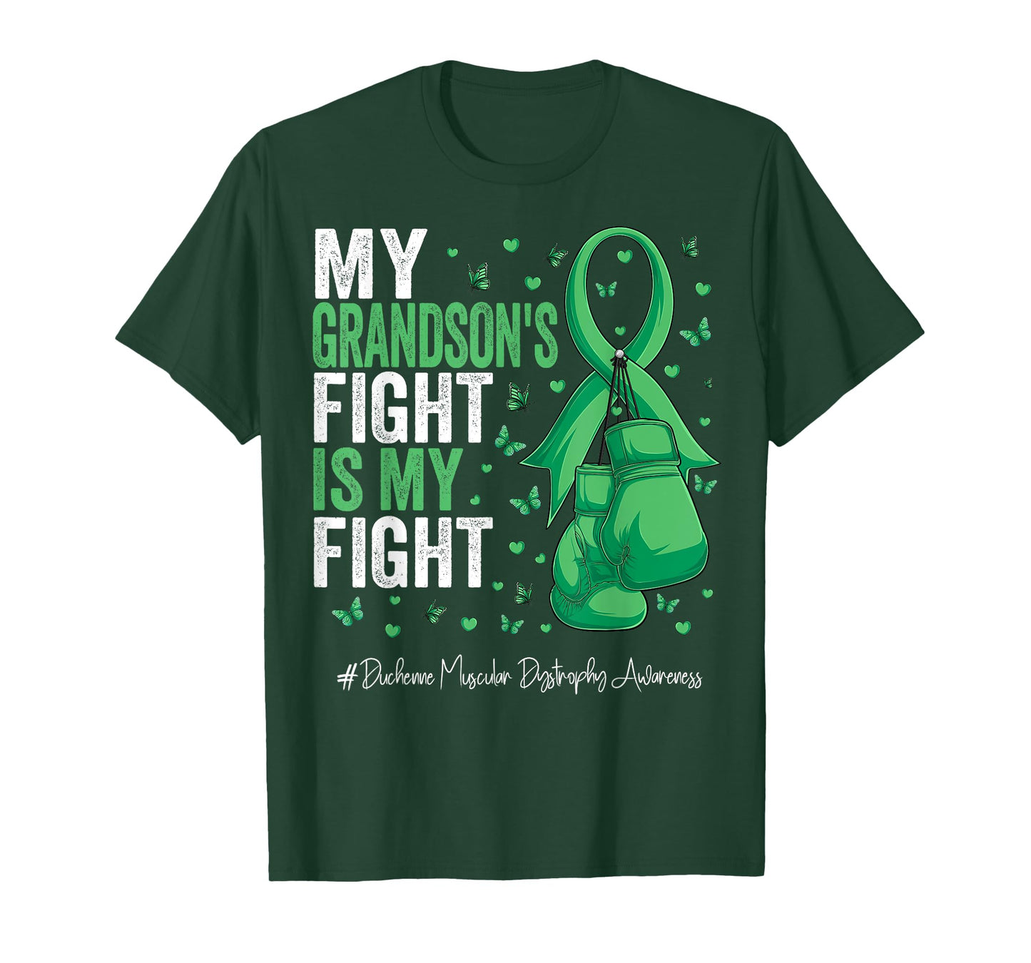Green Ribbon Grandson Duchenne Muscular Dystrophy Awareness T-Shirt