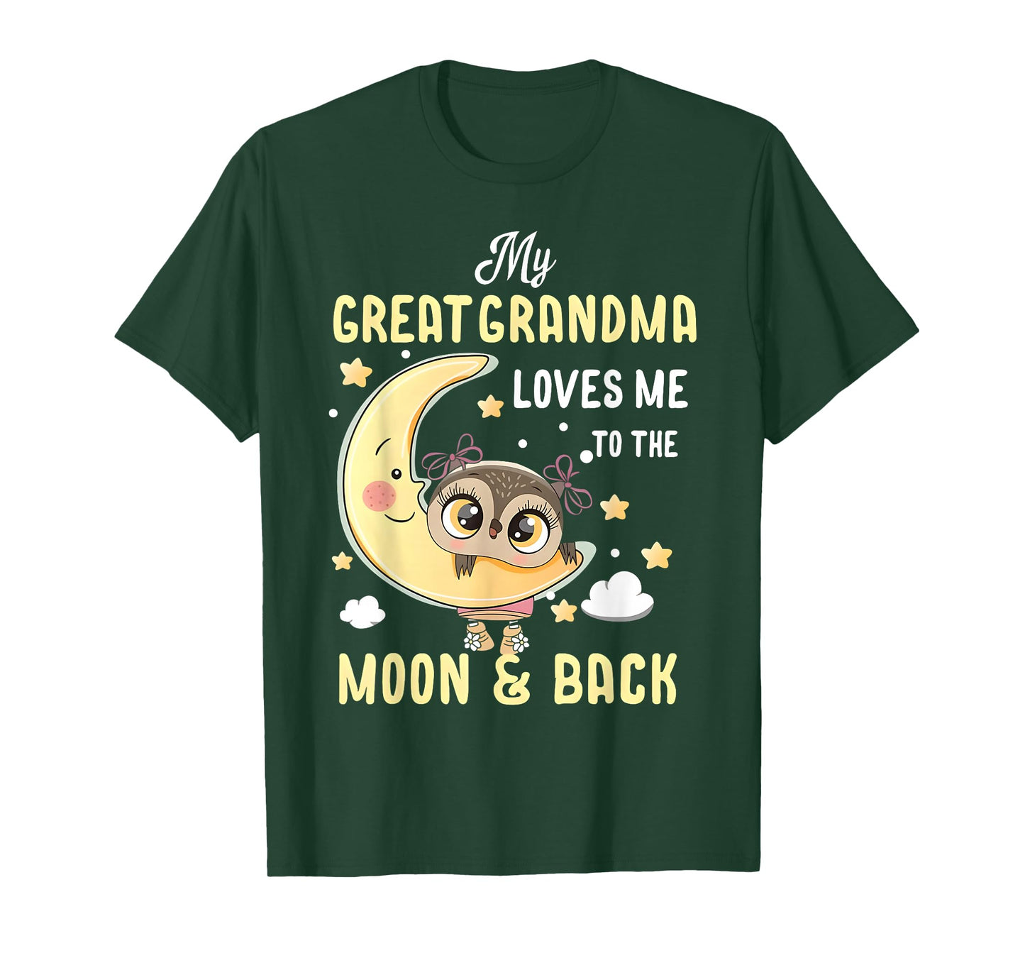 My Grandma Loves Me to the Moon & Back Grandchild Kids girl T-Shirt