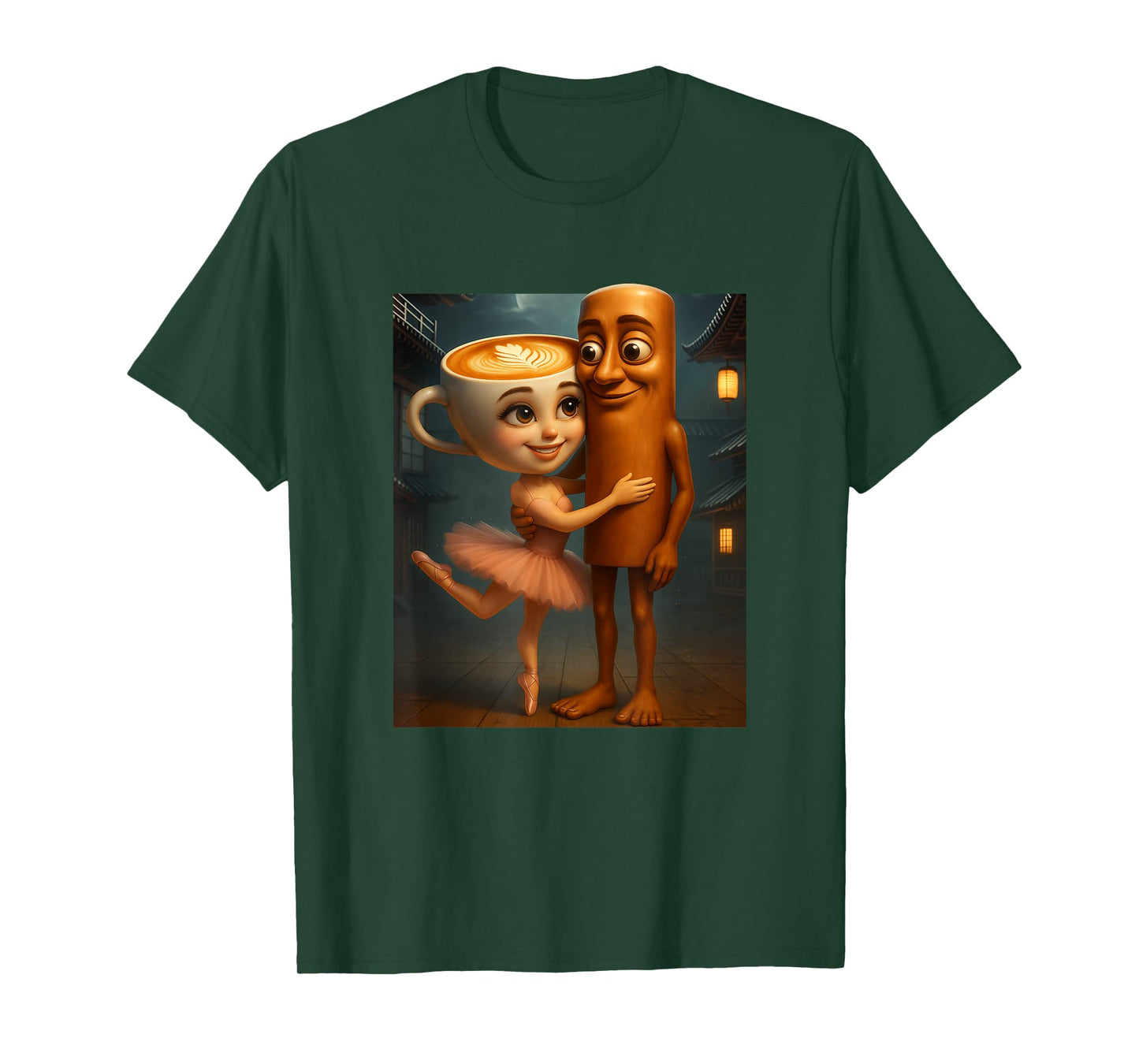 Tung Tung Sahur Loves Ballerina Cappuccina Italian Brainrot T-Shirt