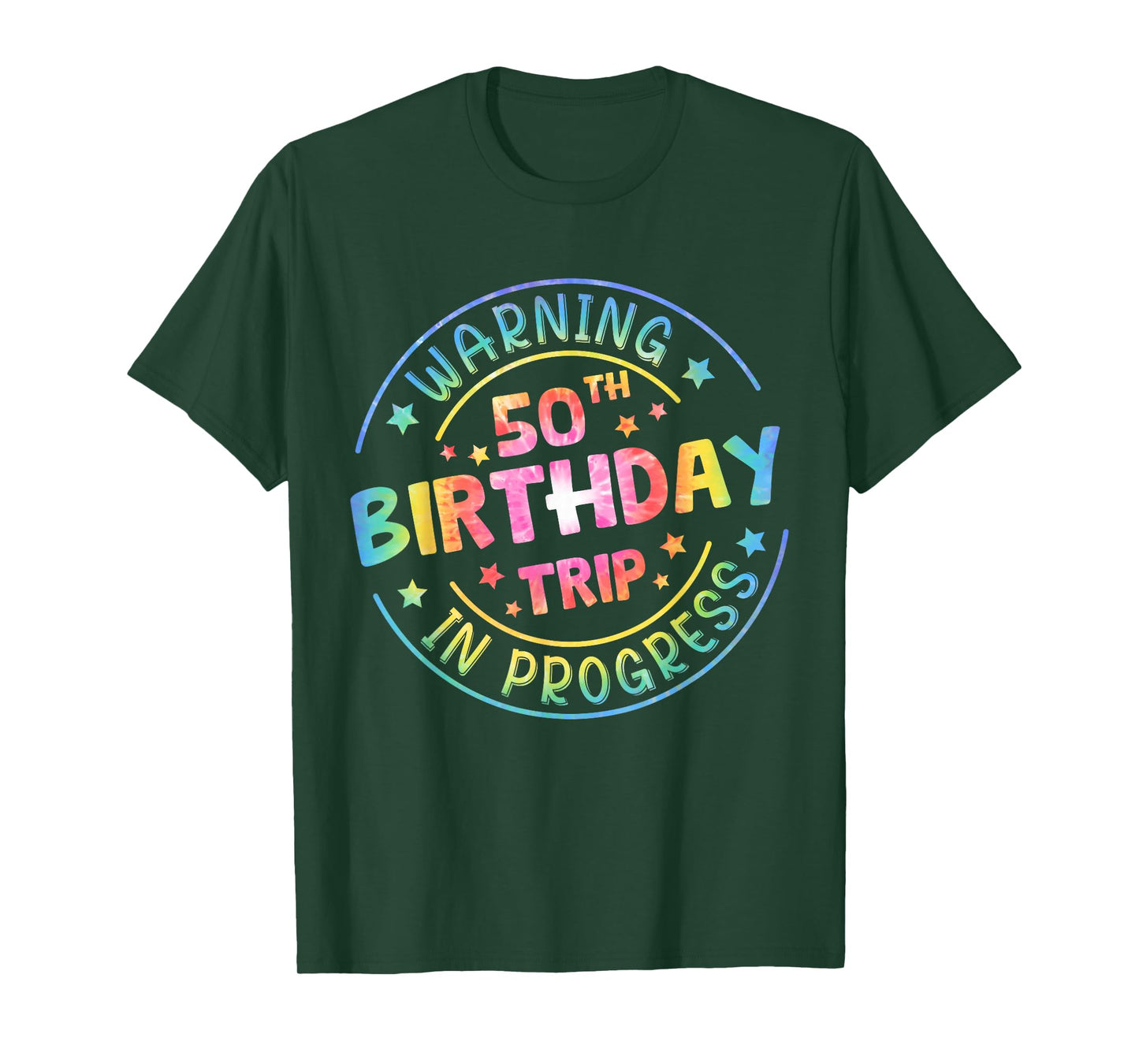 Warning 50th Birthday Trip In Progress Funny 50th Birthday T-Shirt
