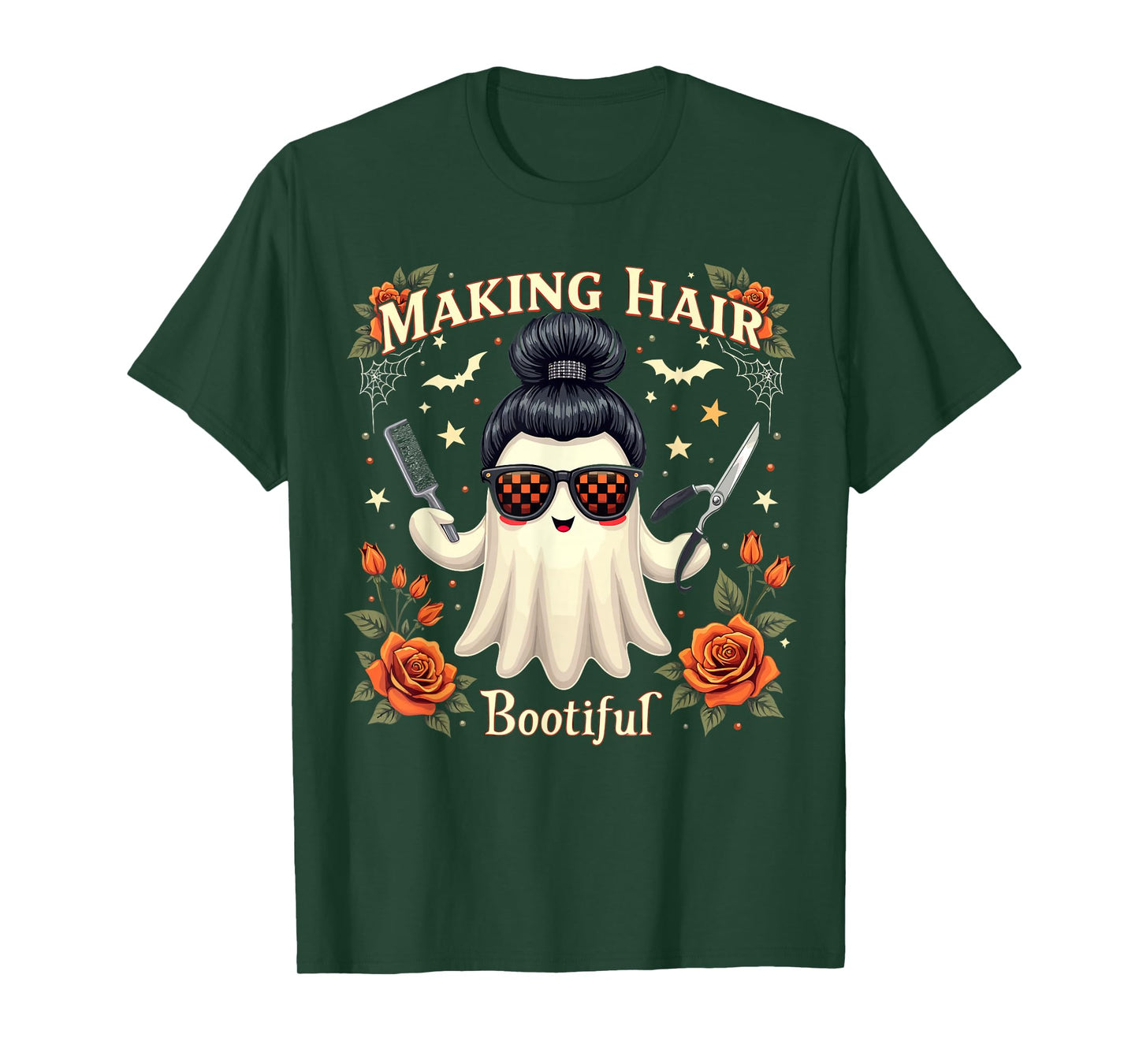 Hair Making Bootiful Ghost Halloween Hairdresser Hairdresser T-Shirt