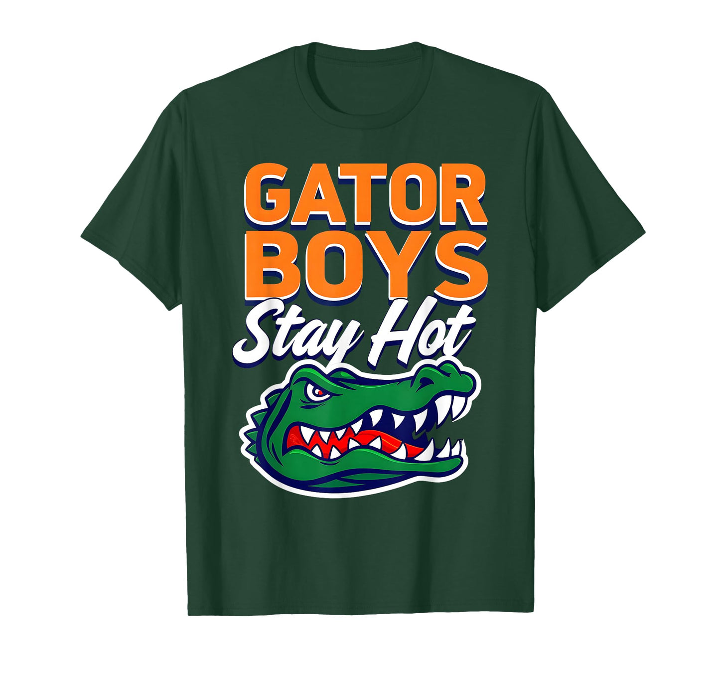 Gator Boys Stay Hot Bold Retro Alligator Graphic Design T-Shirt