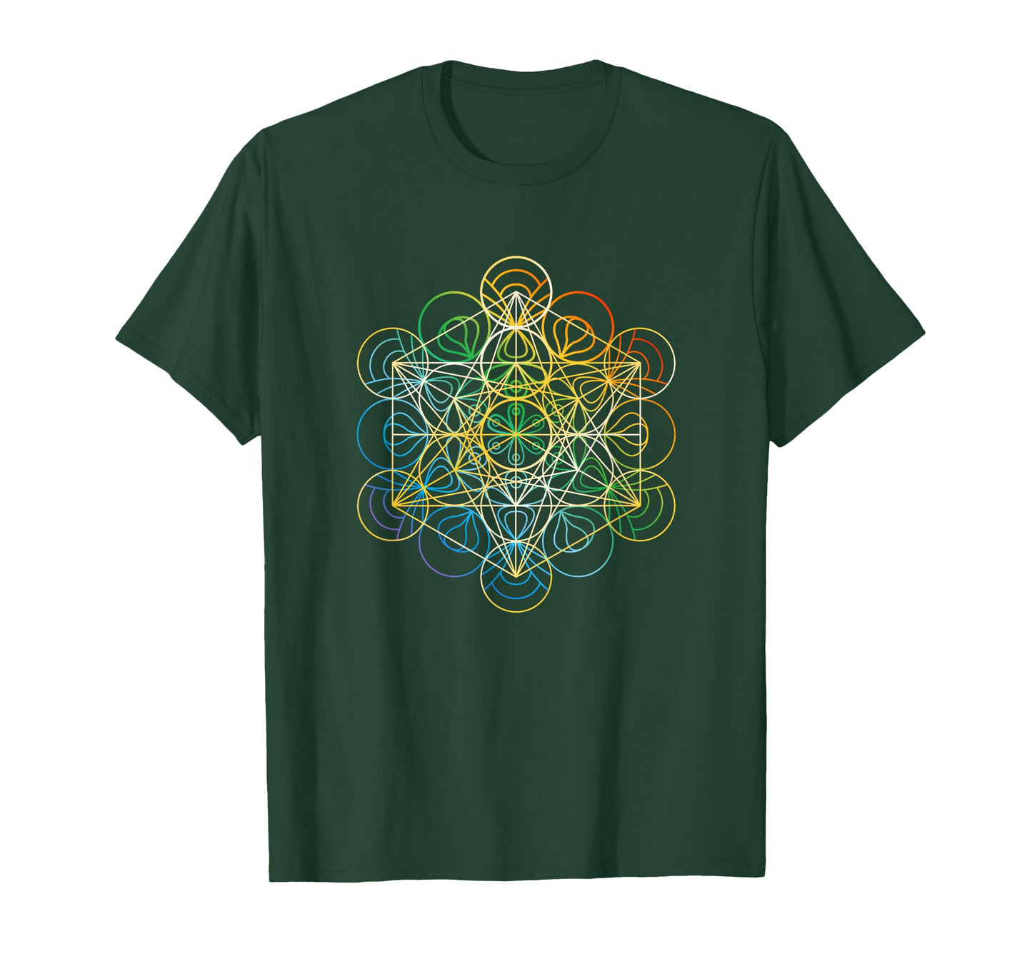 Sacred Geometry Shirt Chakra Colors T-Shirt