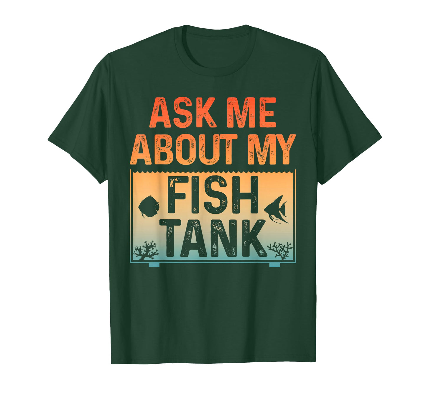 Funny Fish Tank Art For Men Women Fish Tank Aquarium Lover T-Shirt