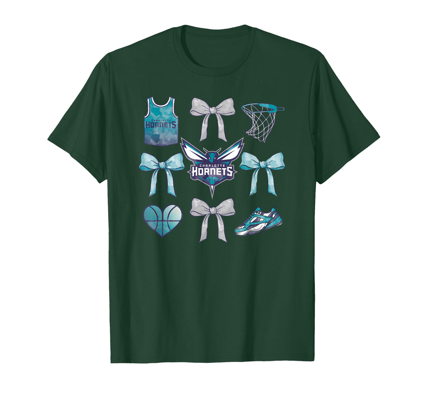 NBA Charlotte Hornets Bow Grid T-Shirt