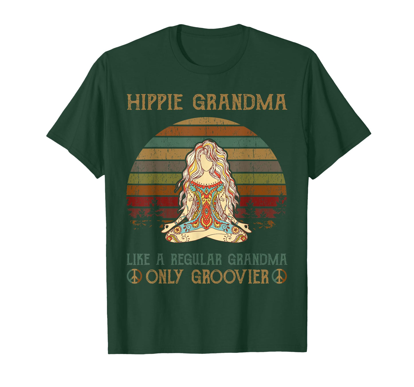 Hippie Grandma Like A Regular Grandma Vintage T-Shirt