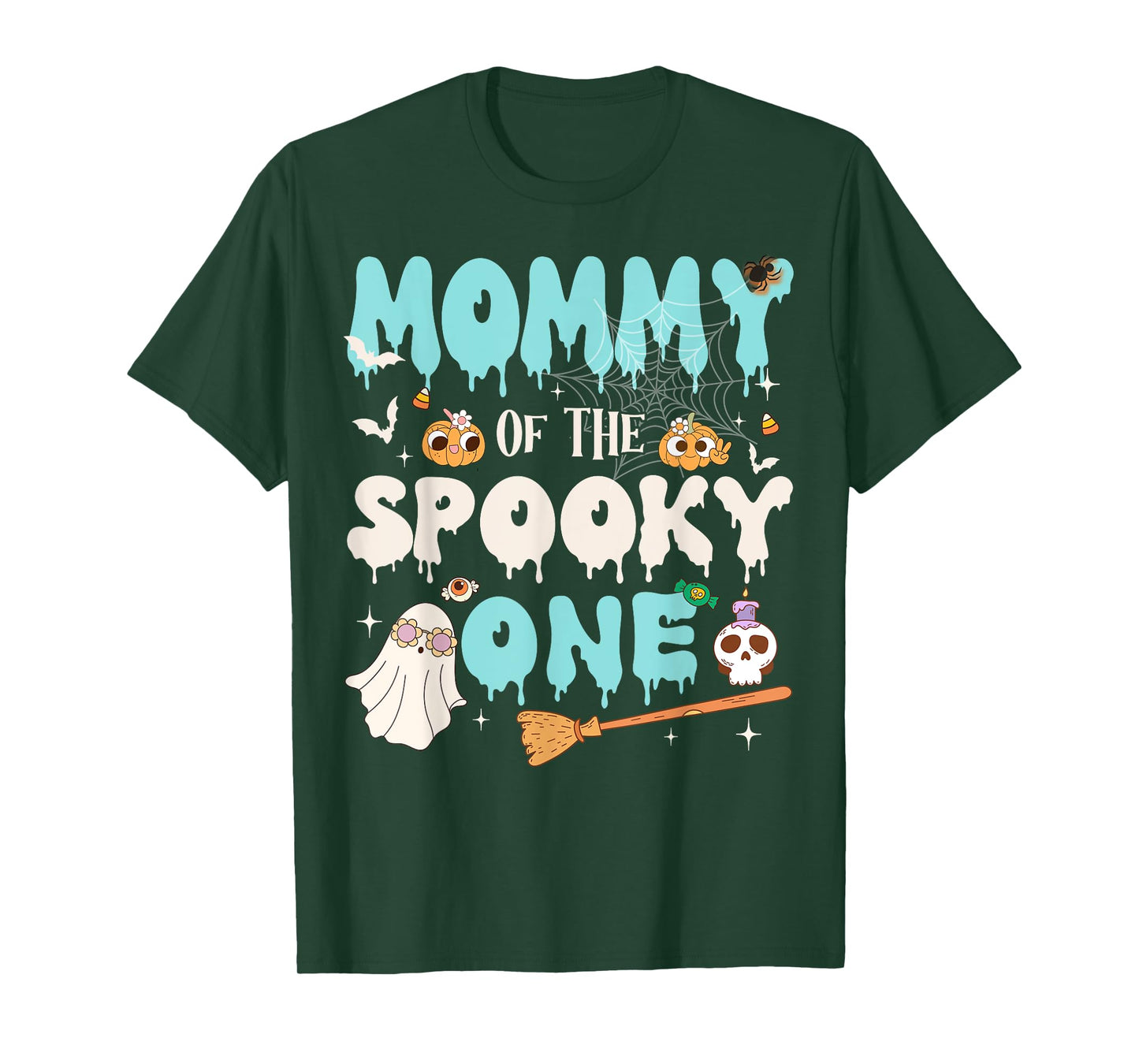 Mommy of The Spooky One Boy 1st Birthday Halloween Family T-Shirt