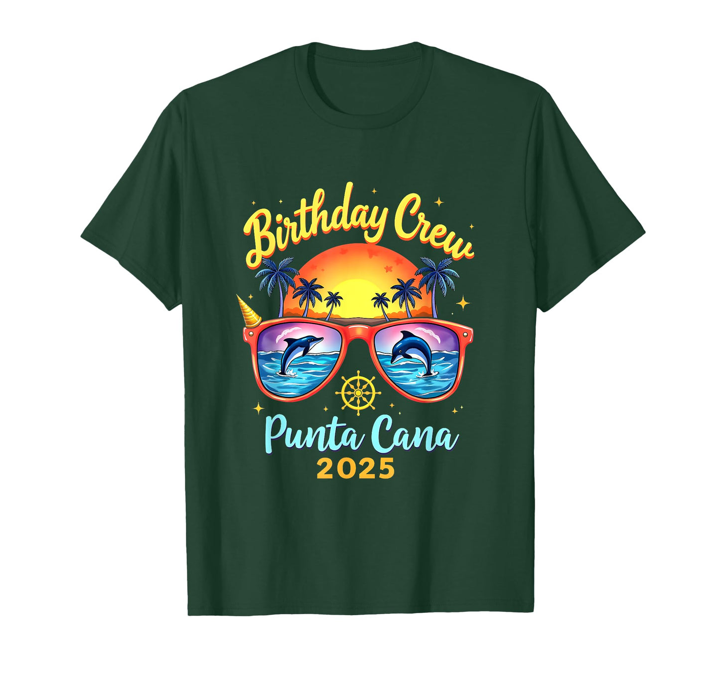Happy Birthday Cruise Squad 2025 Punta Cana Birthday Trip Vacation 2025 T-Shirt