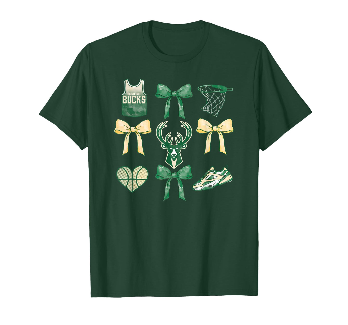NBA Milwaukee Bucks Bow Grid T-Shirt