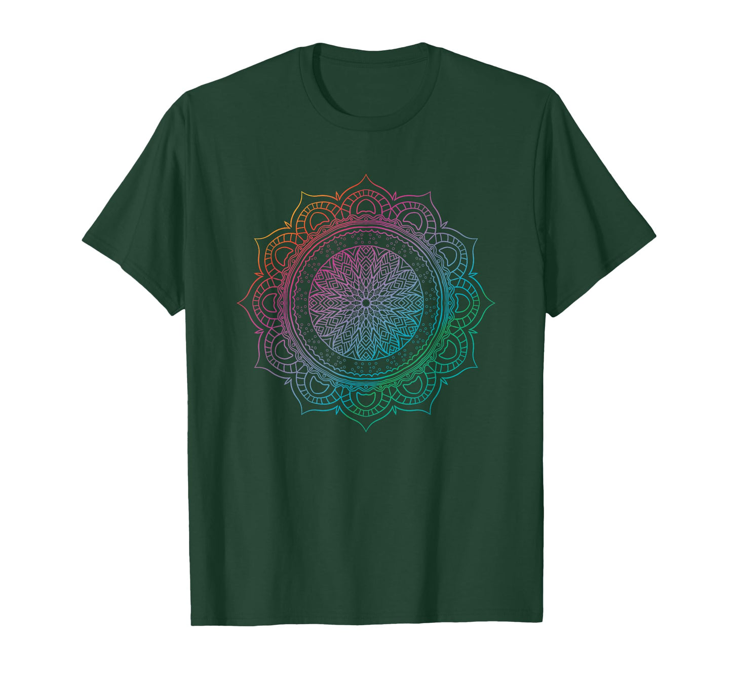Sacred Geometry Boho Spiritual Yoga Flow Prana Art Mandala T-Shirt