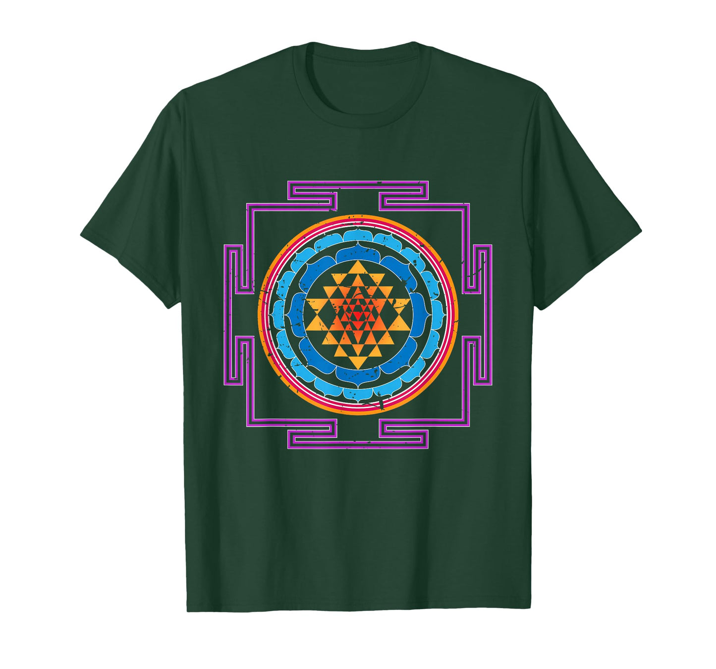 Colored Luck and Prosperity SRI YANTRA T-shirt T-Shirt