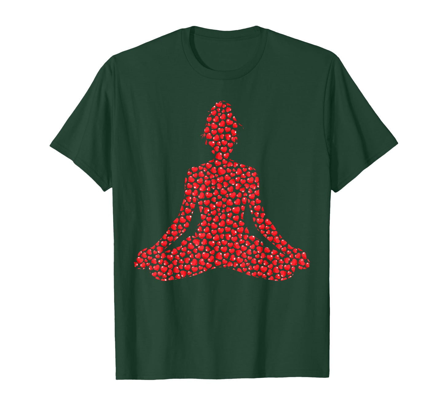 Yoga Lover Heart Shape Yoga Valentine's Day T-Shirt