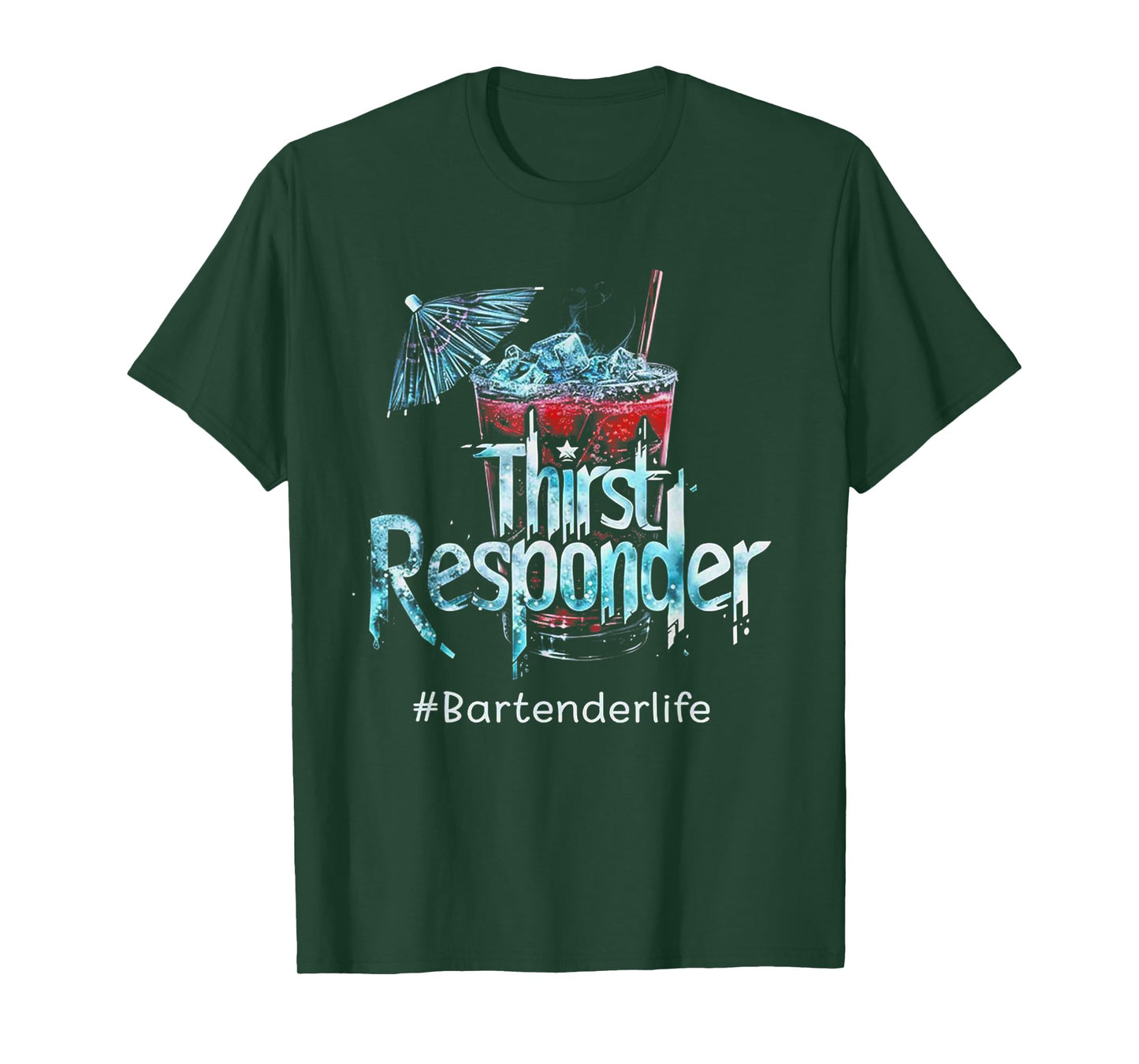 Thirst Response Responder Funny Bartender Mixologists T-Shirt