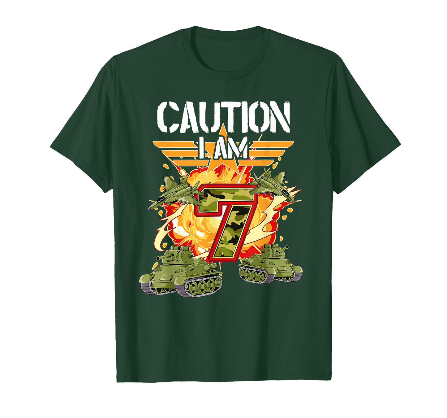 7th Birthday Army T-Shirt