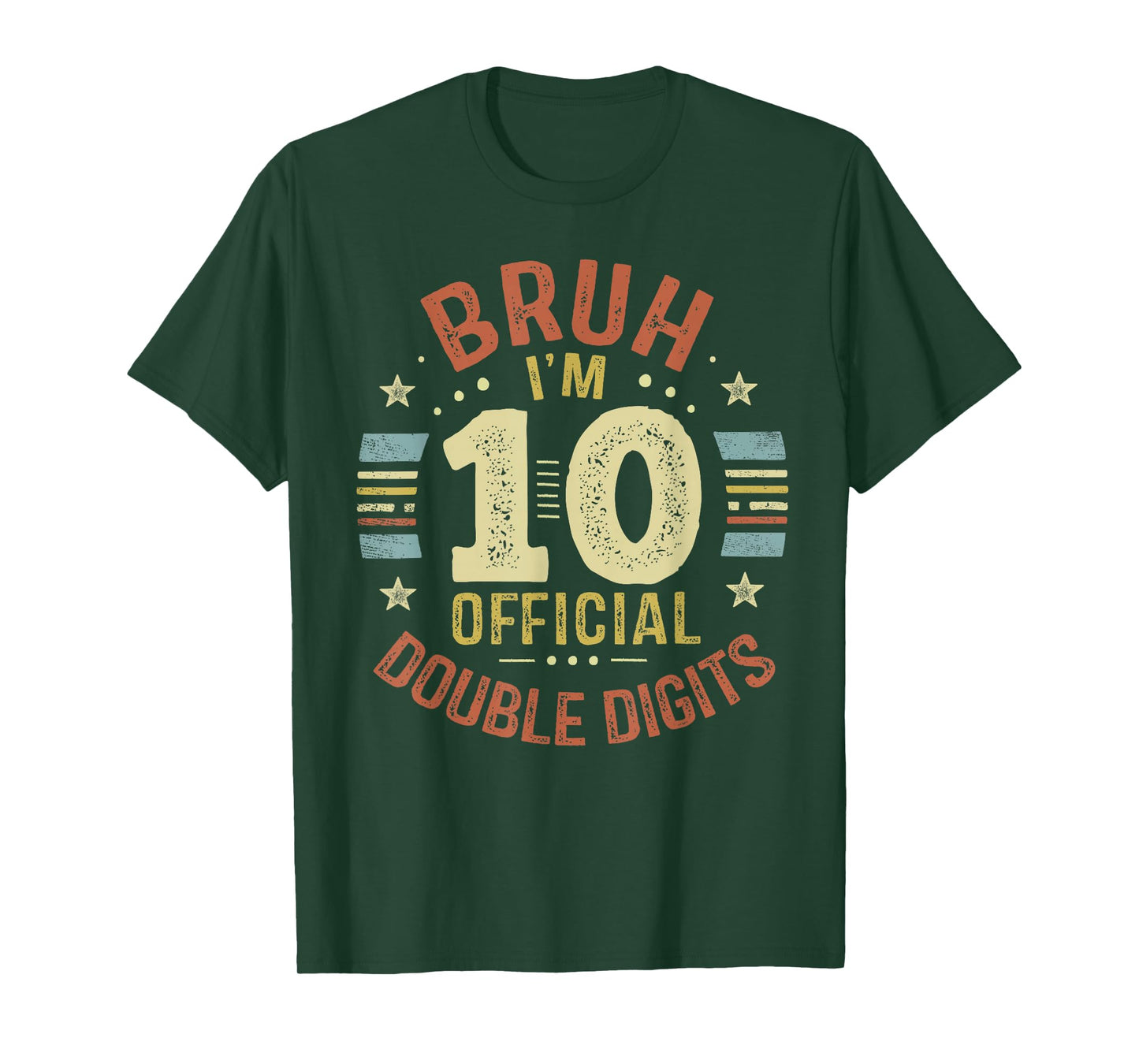Bruh I'm 10 Official Double Digits 10th Birthday 10 Year Old T-Shirt