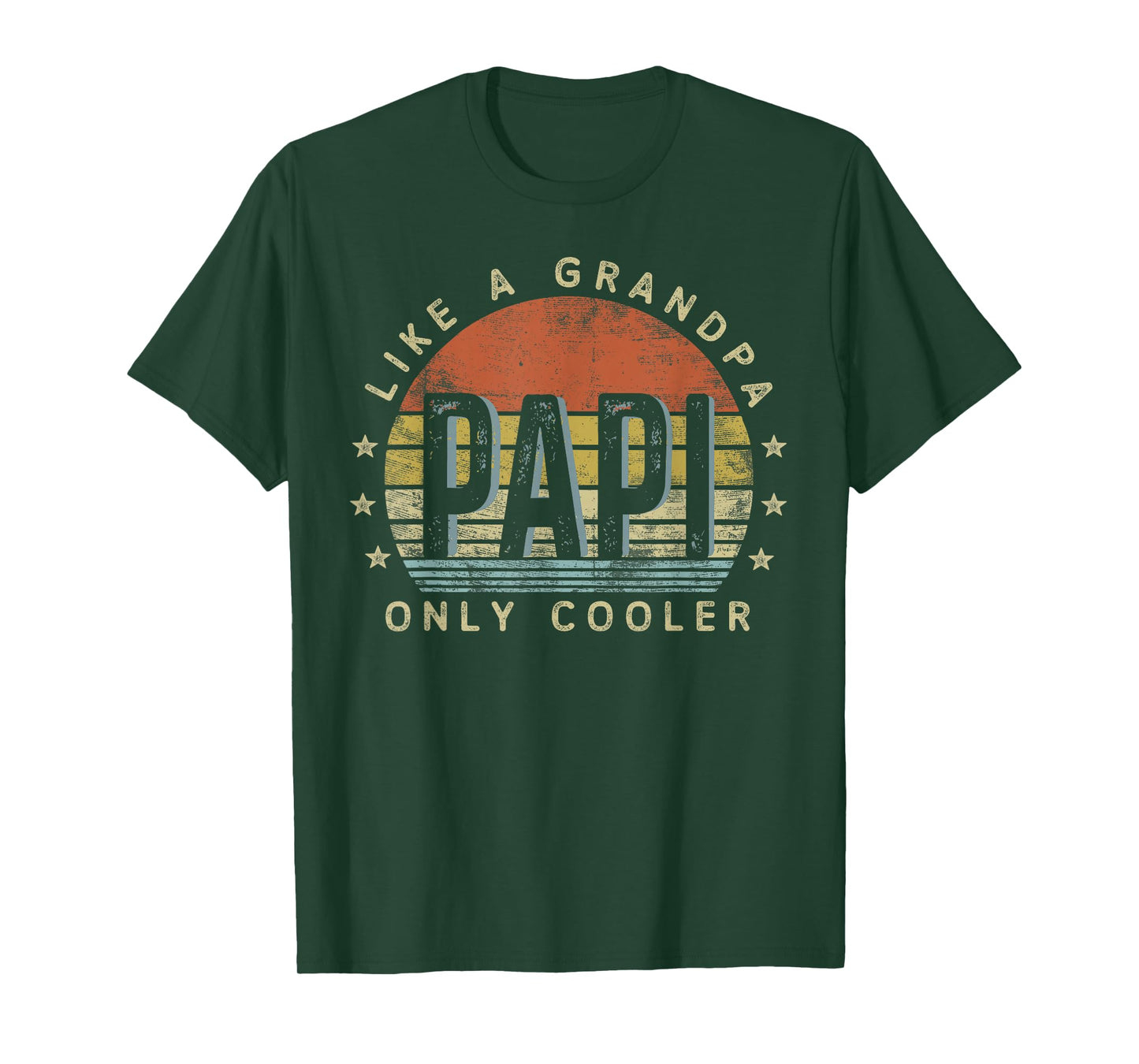 Papi Like a Grandpa Only Cooler Papi Gifts Vintage Style T-Shirt