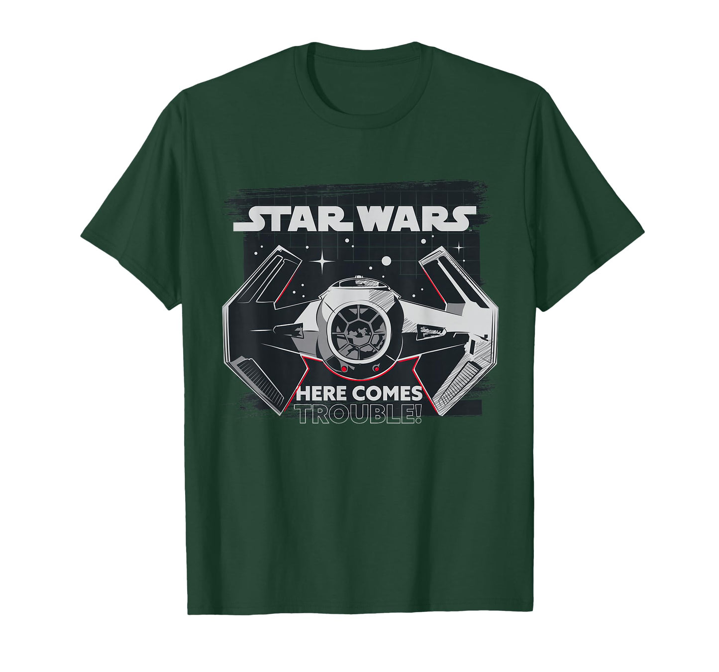 Star Wars Classic Empire TIE Fighter Here Comes Trouble T-Shirt