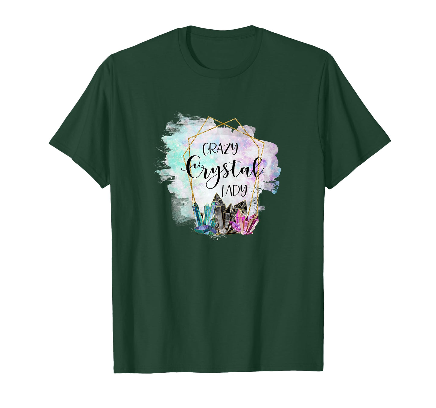 Crazy Crystal Lady - Healing Stones Esotericism Gems Chakra T-Shirt
