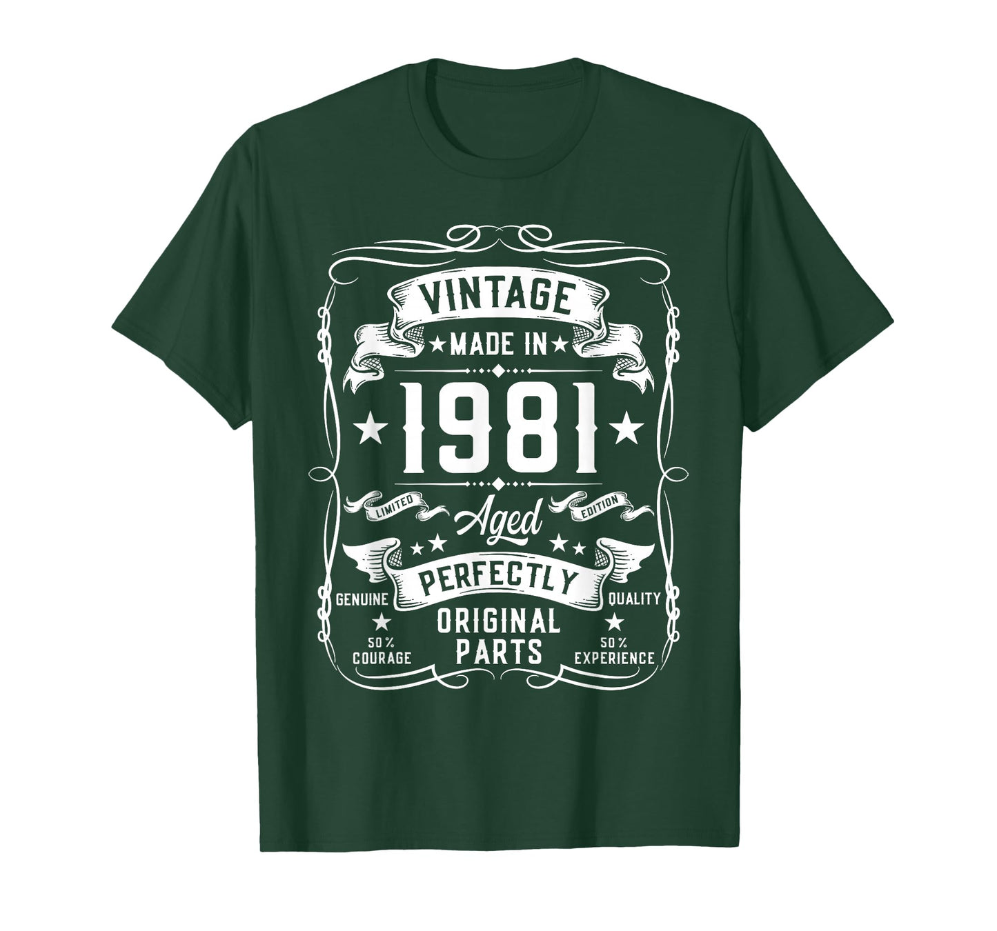 Vintage 1981 44 Years Old Gifts for Men 44yr 44th Birthday T-Shirt