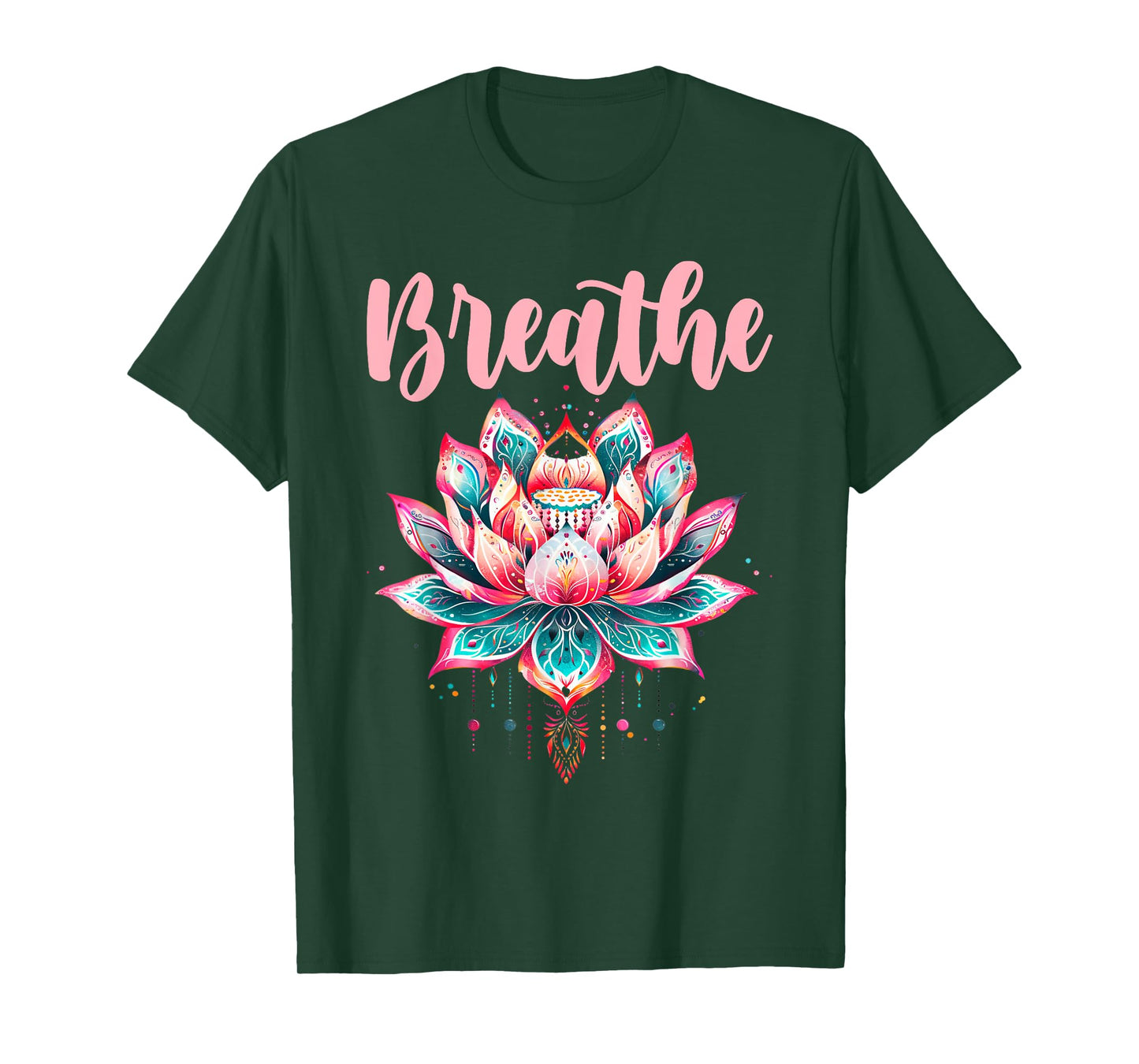 Lotus Flower Yoga Meditation Breathe T-Shirt