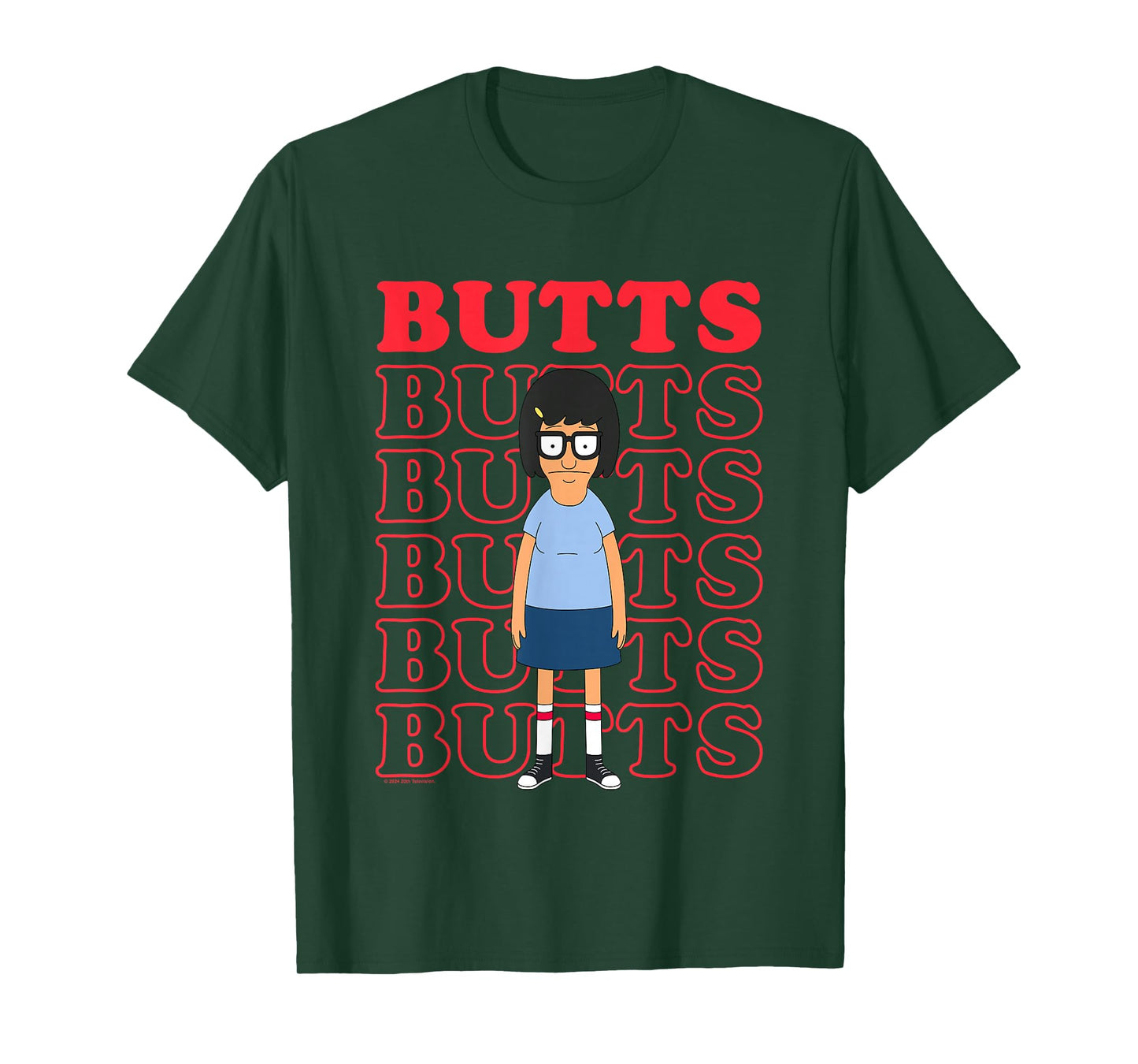 Bob's Burgers Tina Likes Butts Logo Stack T-Shirt