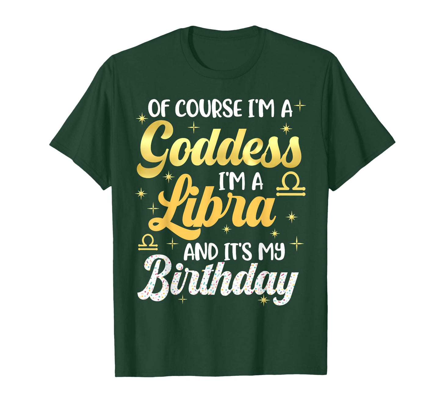 Im A Libra Women Goddess Queen Its My Birthday Libra Vibes T-Shirt