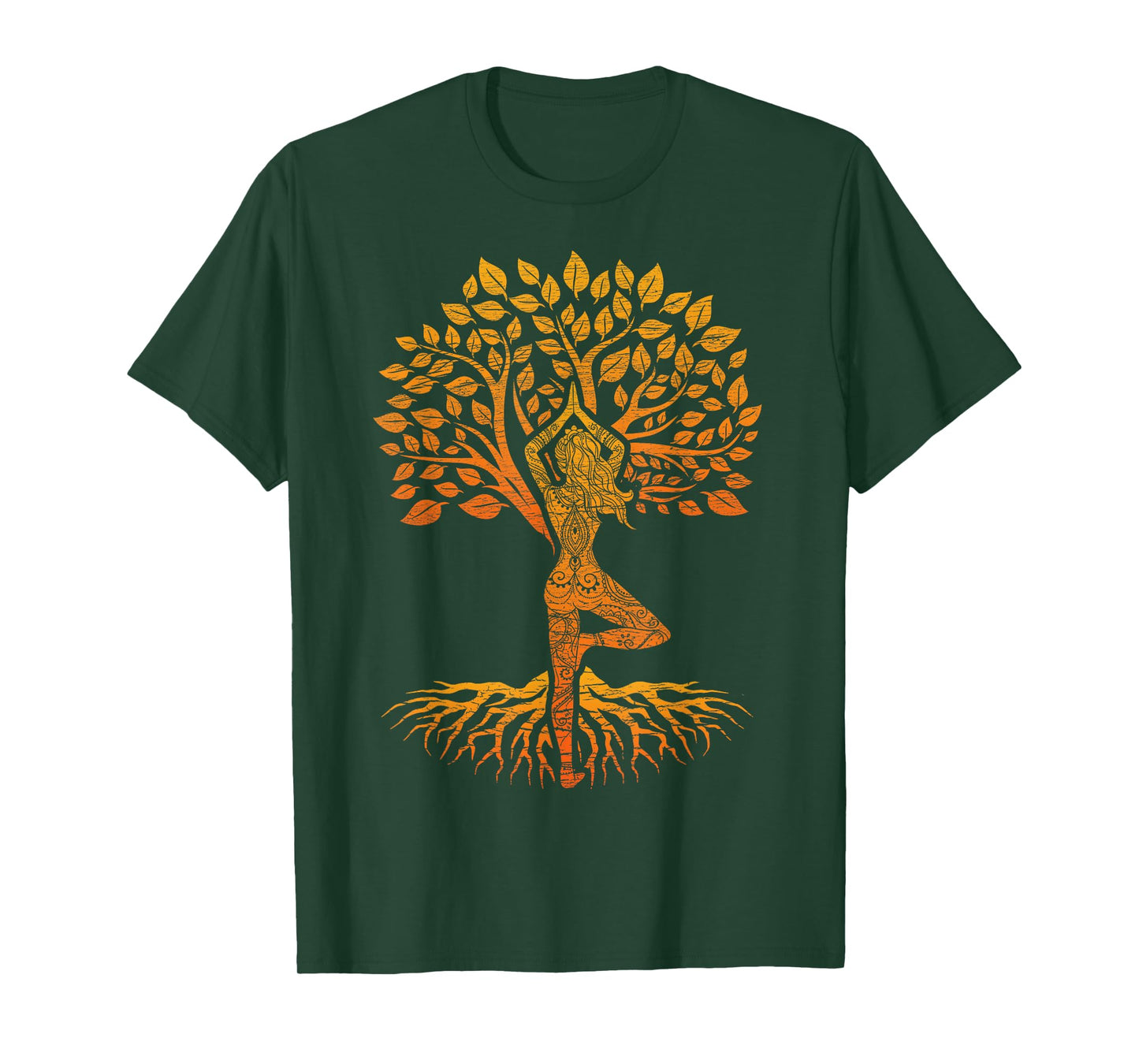 Tree of Life Yoga T-Shirt: Chakra Haka, Classic Fit, Round Neck, Black