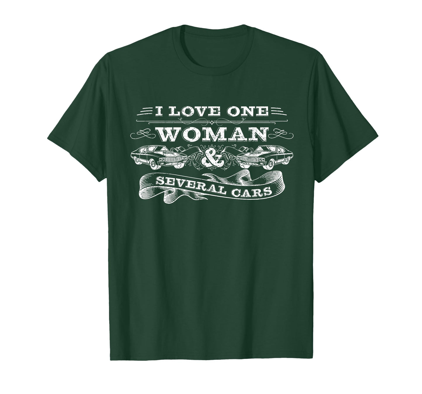 Car Guy Gifts, Car Mechanic, I Love One Woman & Several Cars T-Shirt