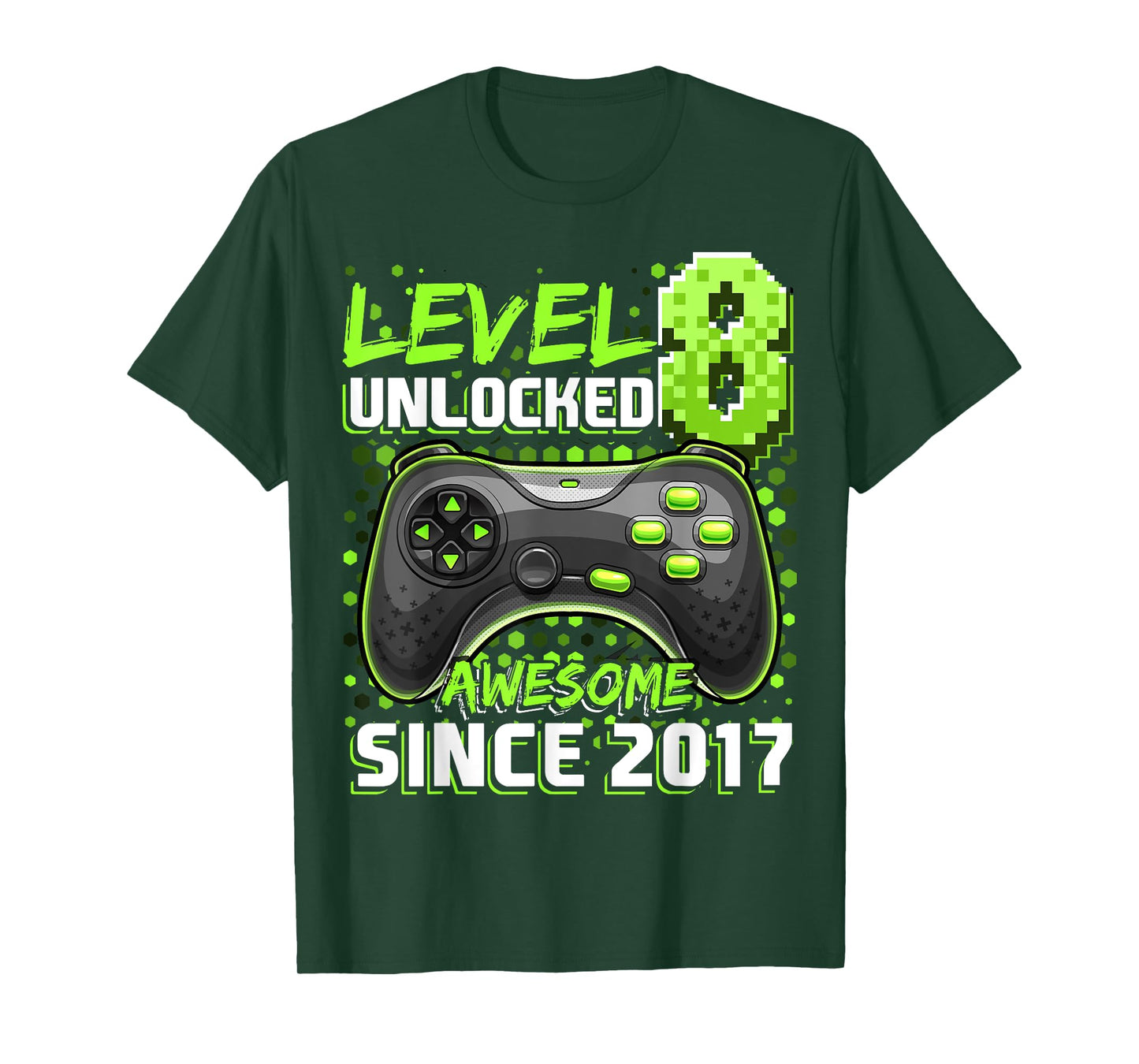 8th Birthday Boy Level 8 Gamer 8 Year Video Game Party T-Shirt