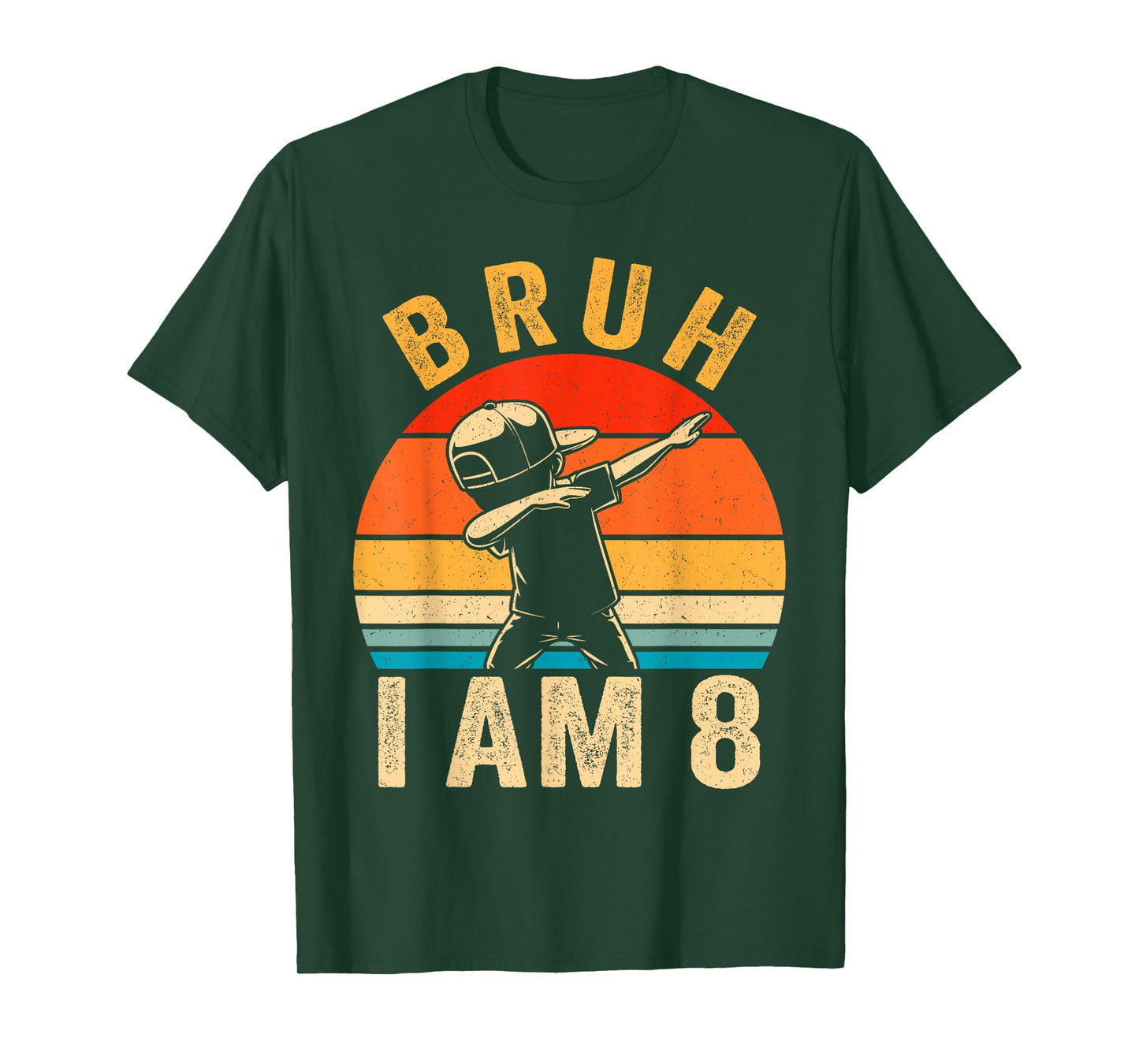 Bruh It's My 8th Birthday Dabbing I'm 8 Year Old Birthday T-Shirt