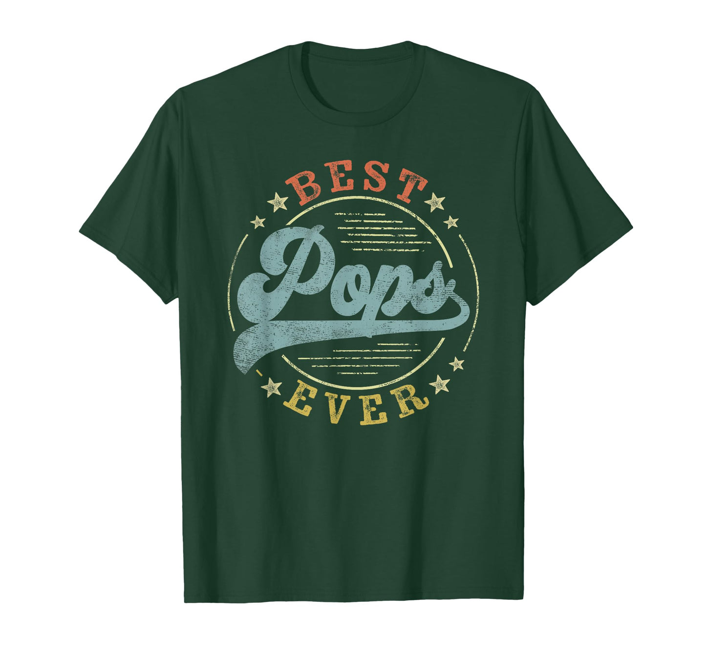 Best Pops Ever Father's Day Pops Gifts Vintage Emblem T-Shirt
