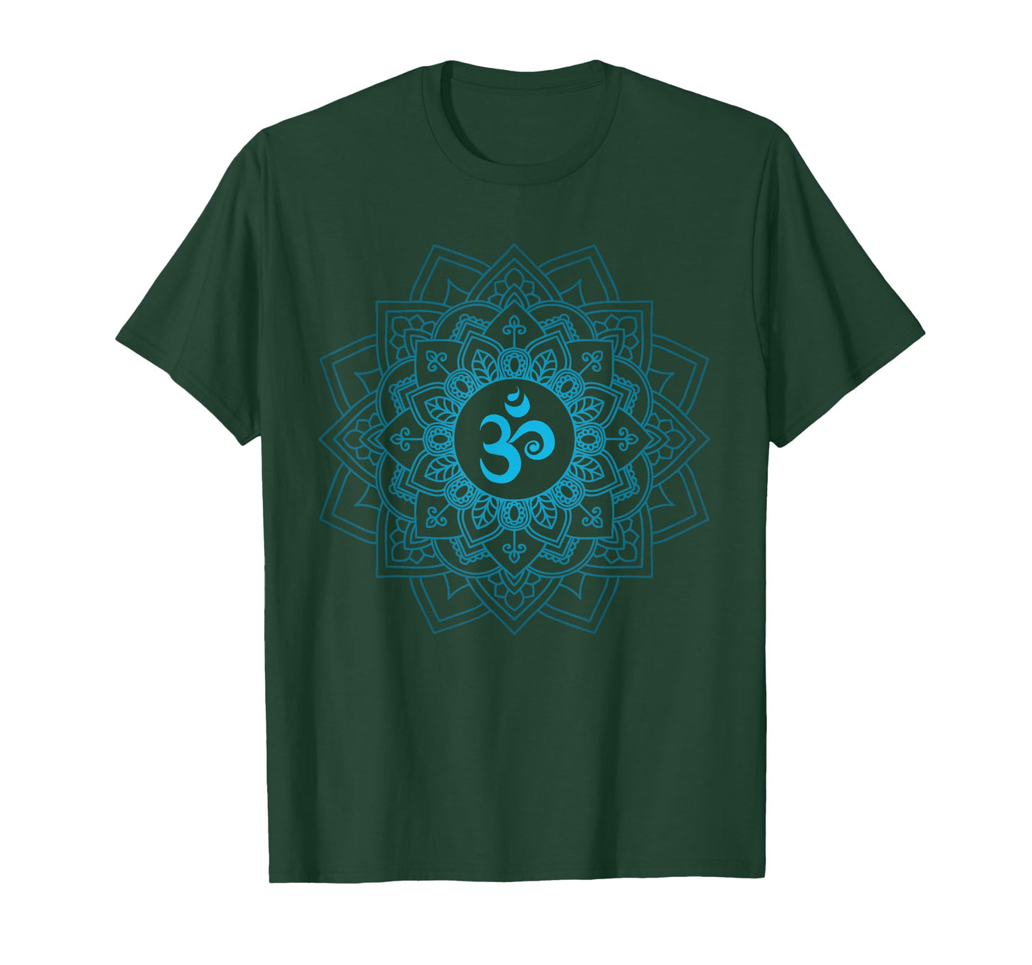 Blue Unisex Om Meditation Mandala T-Shirt