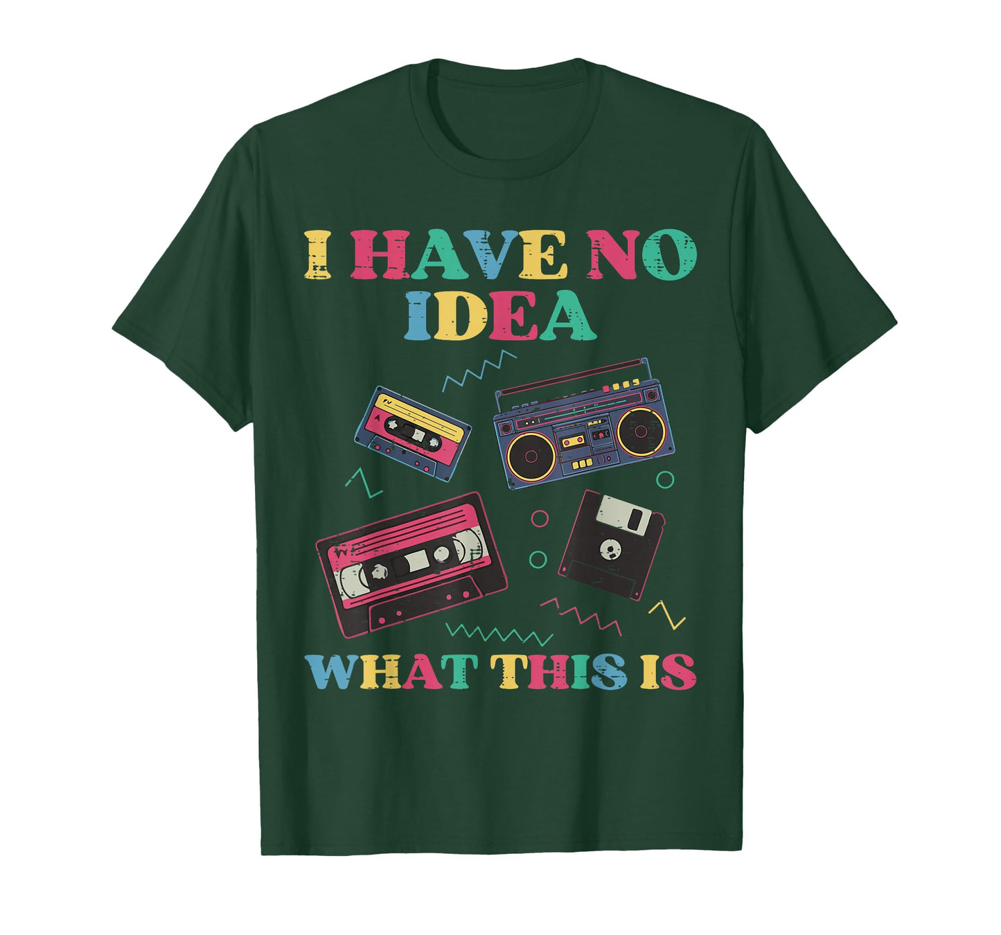 No Idea What is This Cassette Funny 80s 90s Kids Women Men T-Shirt