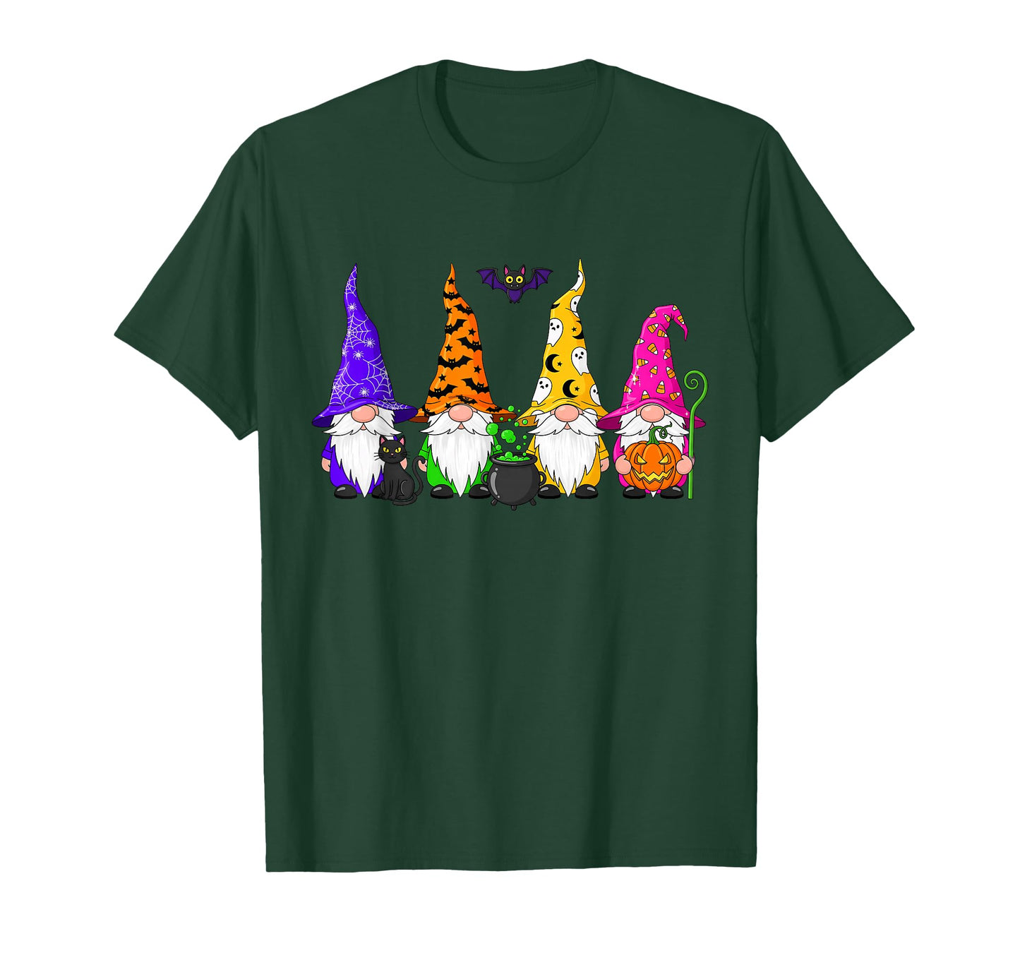 Cute Gnome Squad Shirt Pumpkin Funny Halloween Men Women T-Shirt