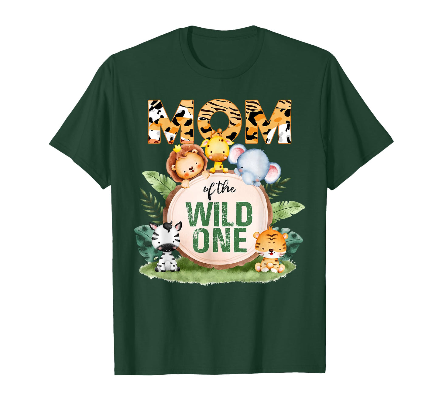 Mom Of The Wild One 1st Birthday Safari Family Matching T-Shirt