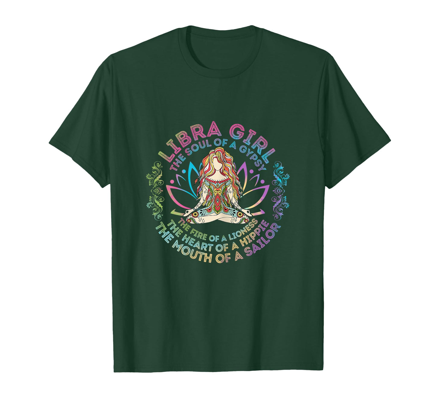 Libra Girl The Soul Of A Gypsy Birthday Hippie Soul T-Shirt