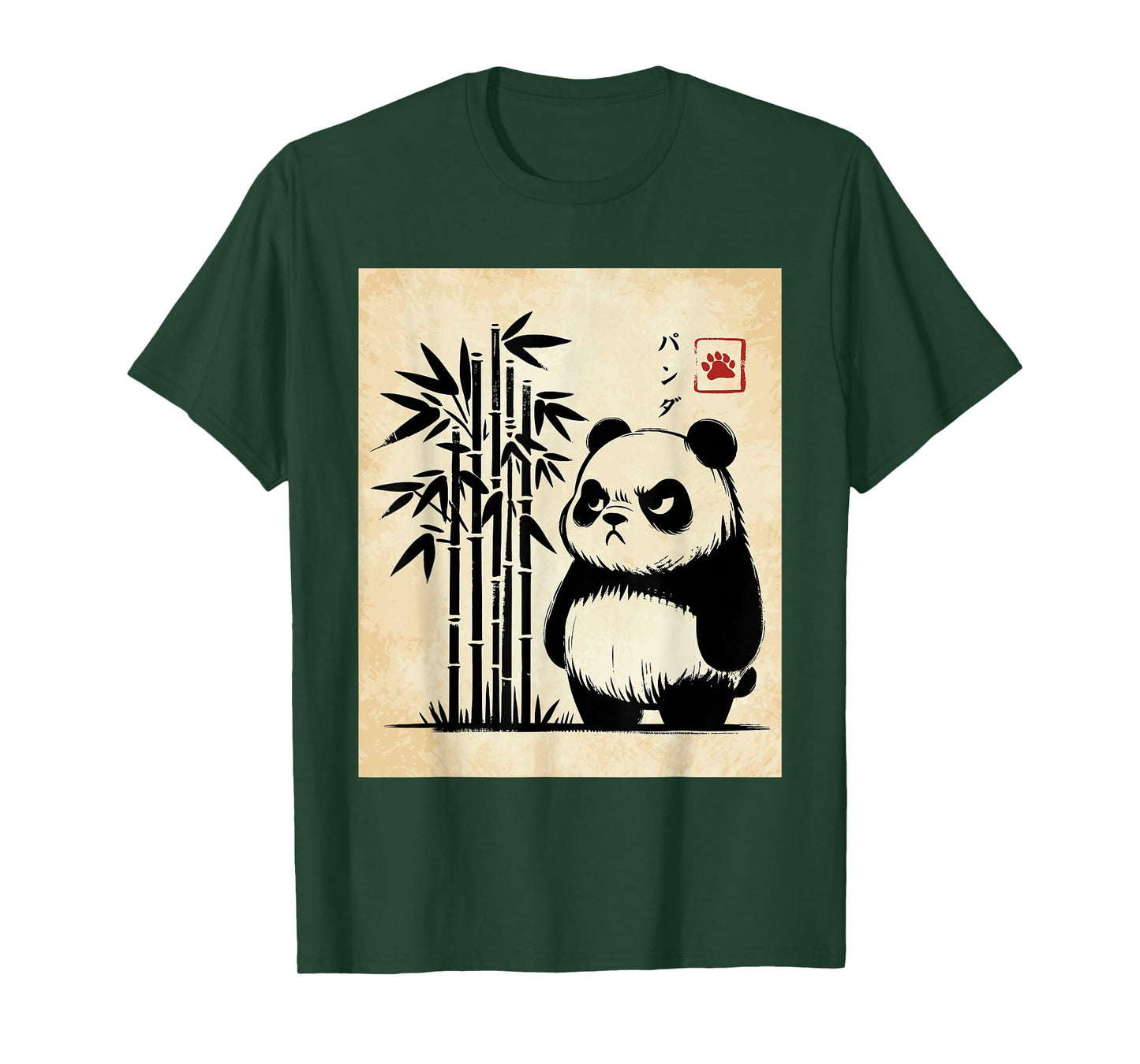 Kawaii Panda Ink Japanese Streetwear Novelty Funny Panda T-Shirt