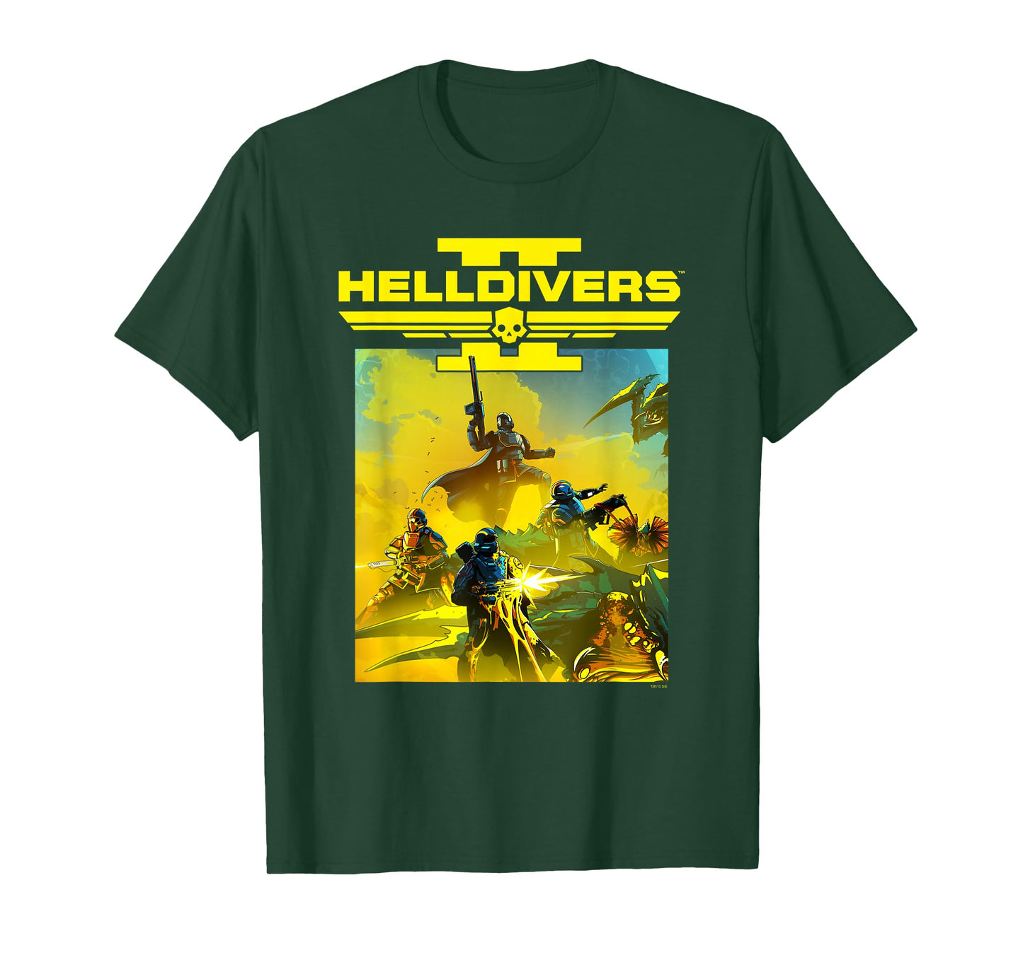 Helldivers 2 Sony Playstation Video Game Group Key Art T-Shirt