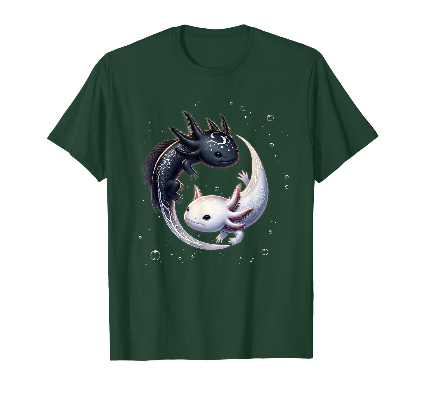Yin Yang Axolotls Japanese Graphic Anime Art Axolotl Lover T-Shirt