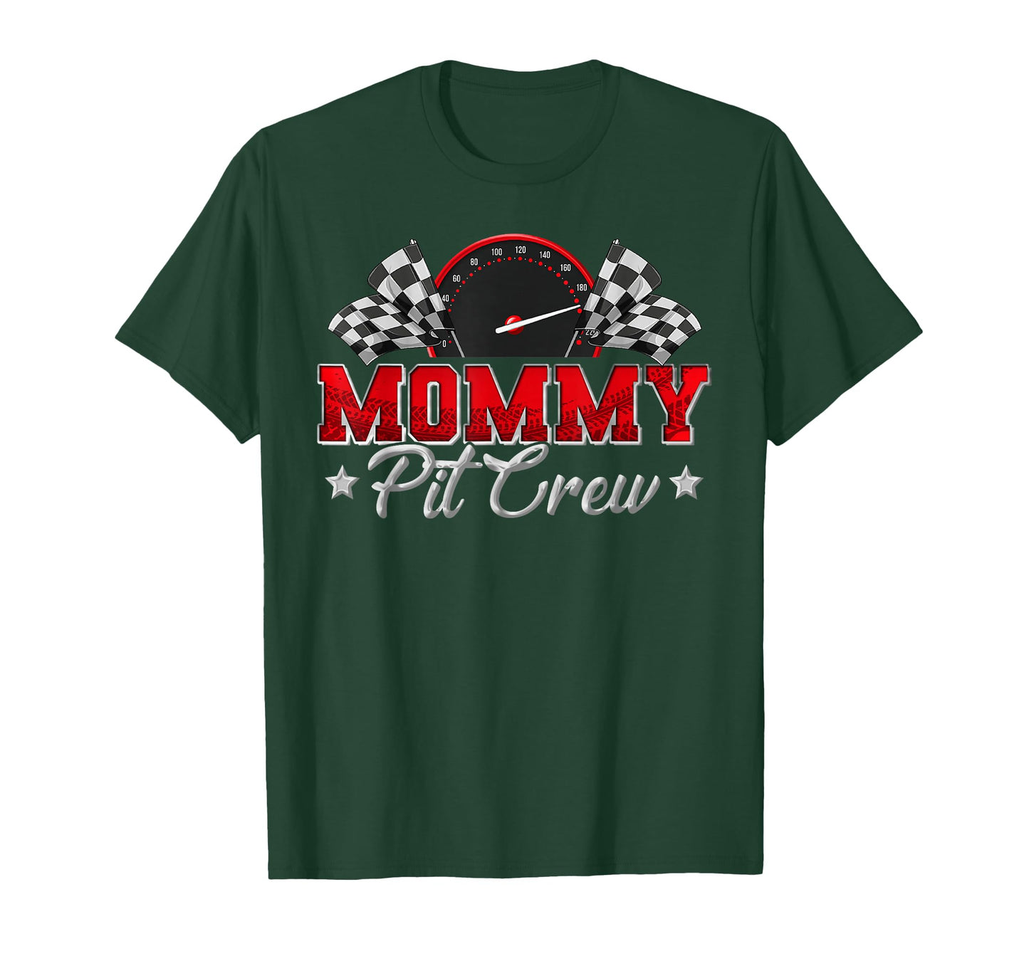 Pit Crew Race Car Racing Mommy Family Birthday Party Gift T-Shirt
