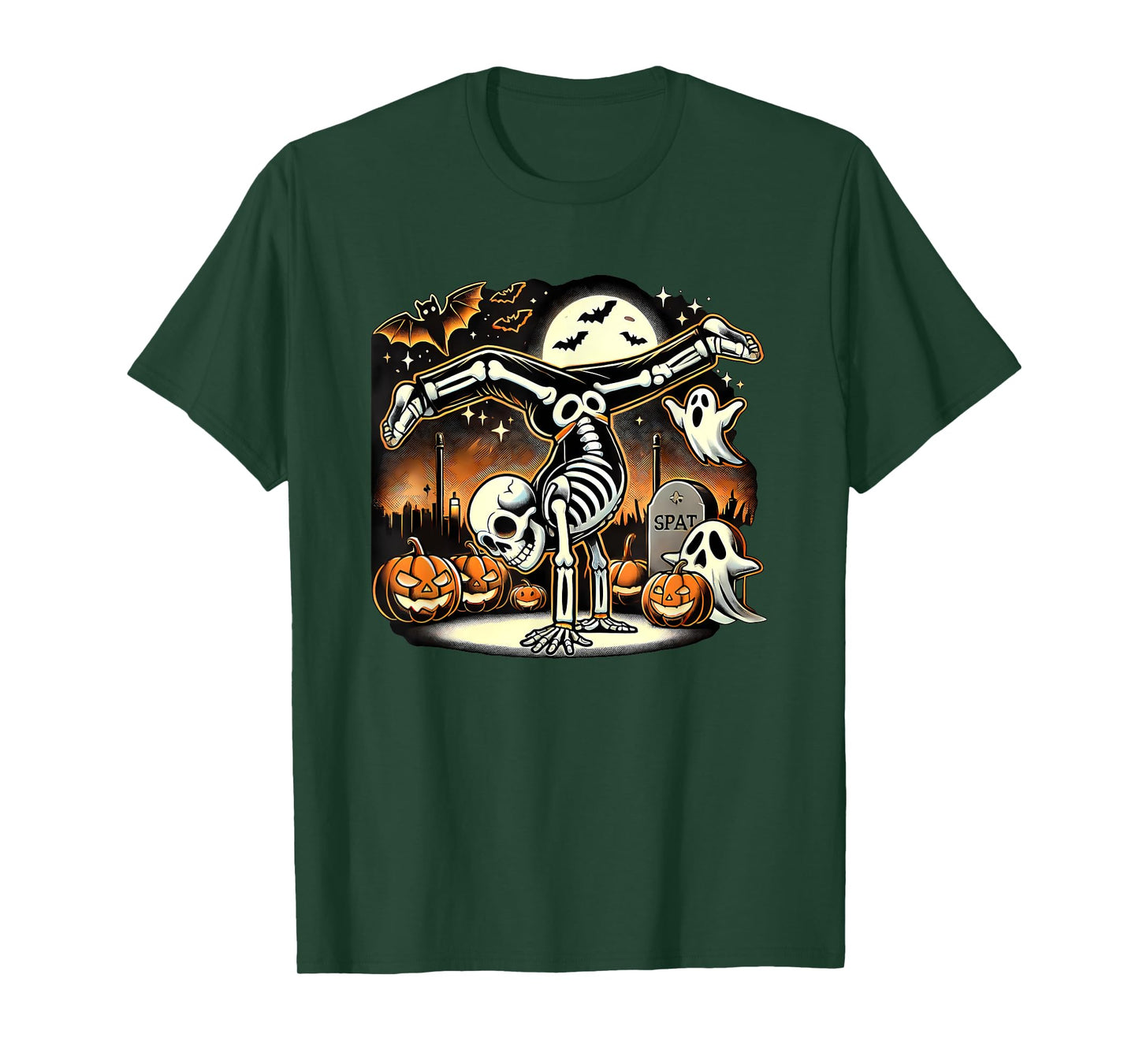 Halloween Skeleton Gymnastics Gymnast T-Shirt