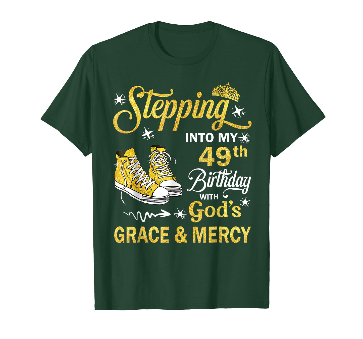 49 Year Old Birthday 49th Birthday With God's Grace & Mercy T-Shirt