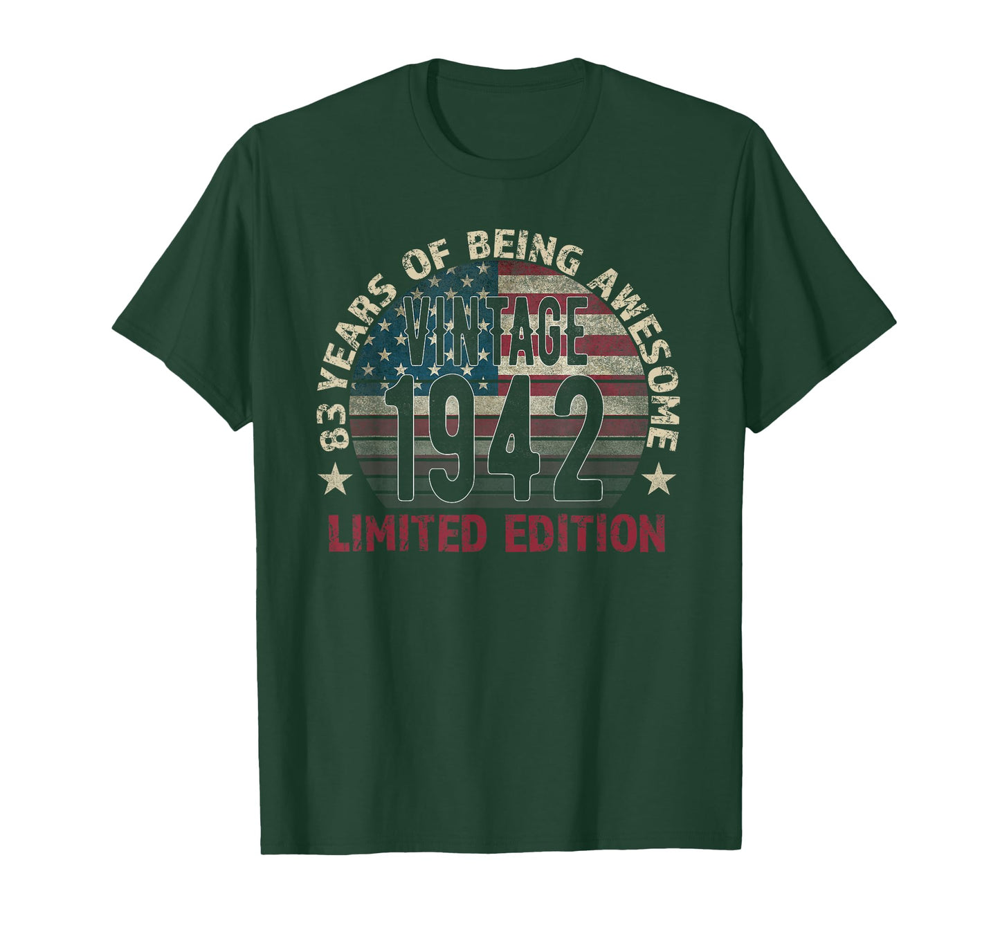 83th Birthday Gift men Vintage born 1942 turning 83 Year Old T-Shirt