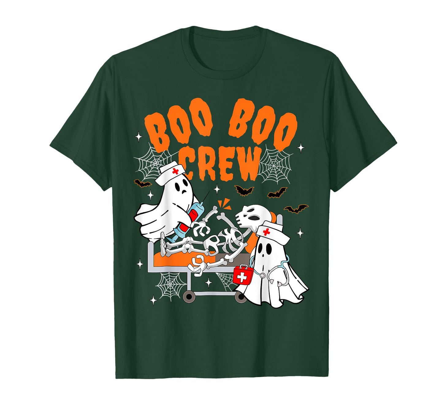 Boo Boo Crew Halloween Ghost Nurse Pediatric Nurse OR Nurse T-Shirt