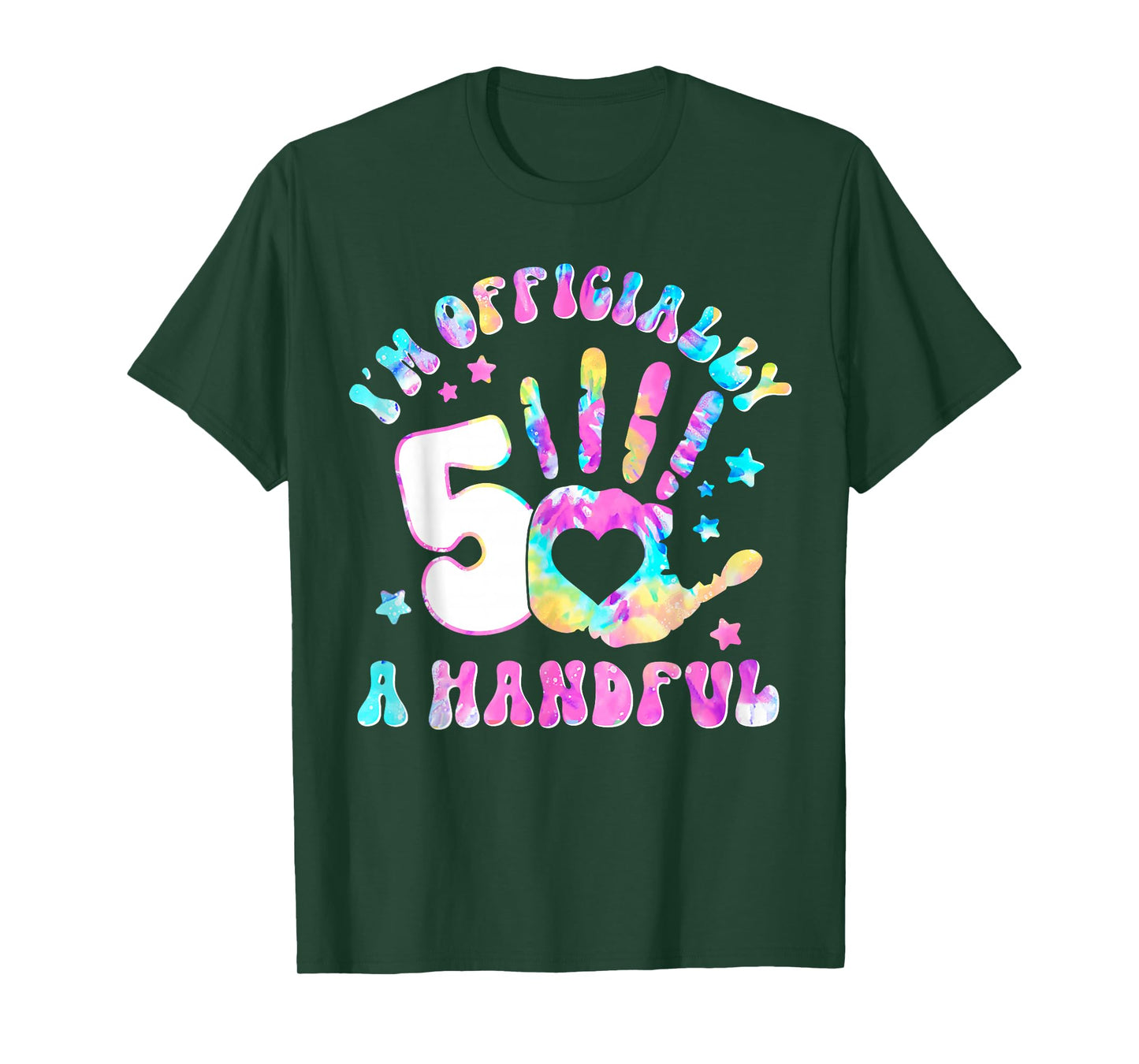 Kids I'm Officially a Handful 5th Birthday Party Funny Five T-Shirt