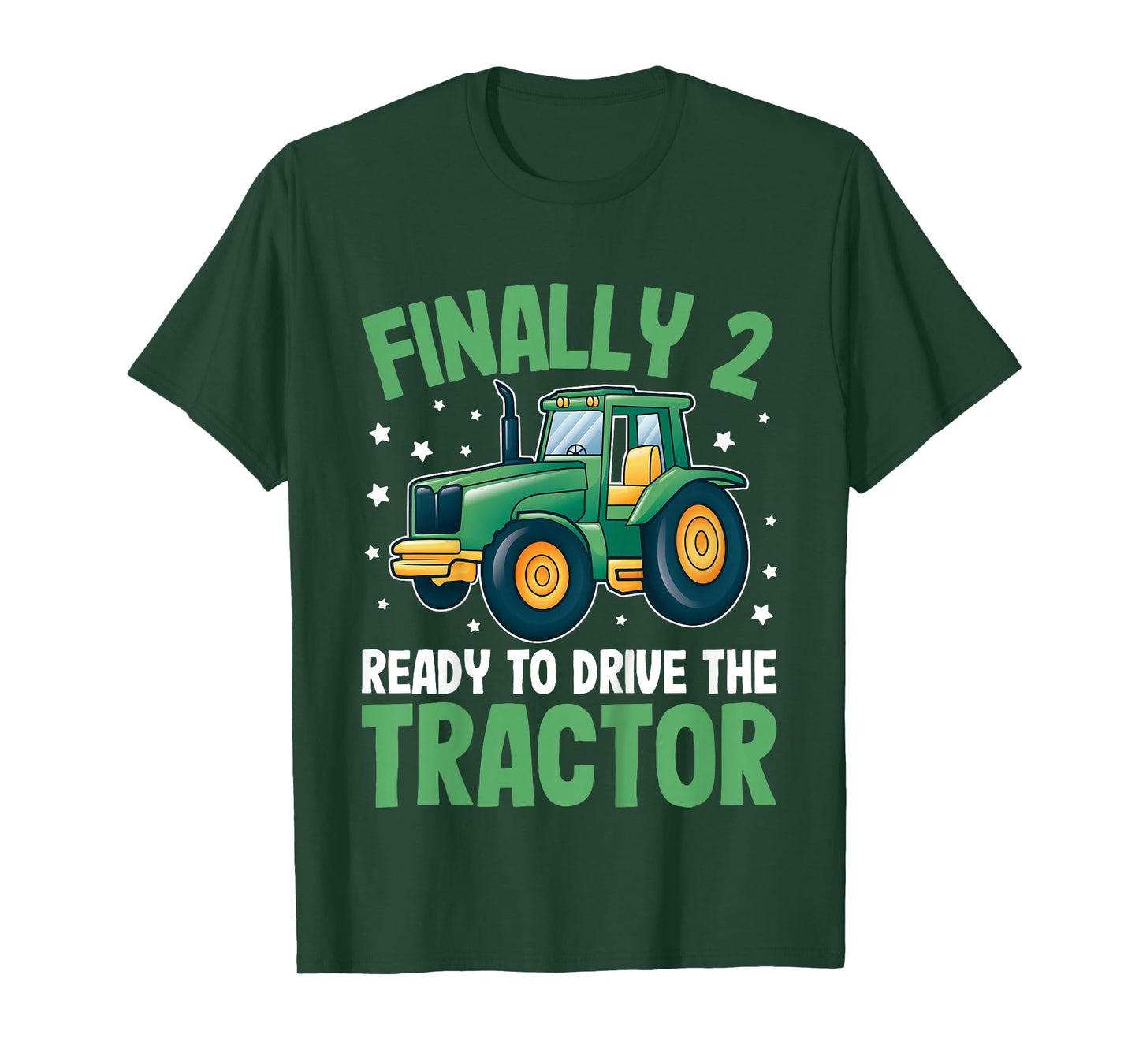 Tractor 2nd Birthday Shirt โ Ready to Drive the Tractor T-Shirt