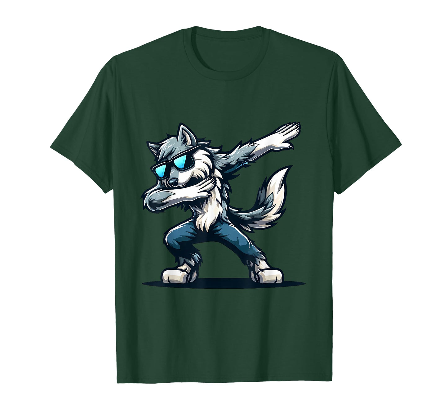Funny Dab Timber Wolf Dancing Dabbing Wolf T-Shirt